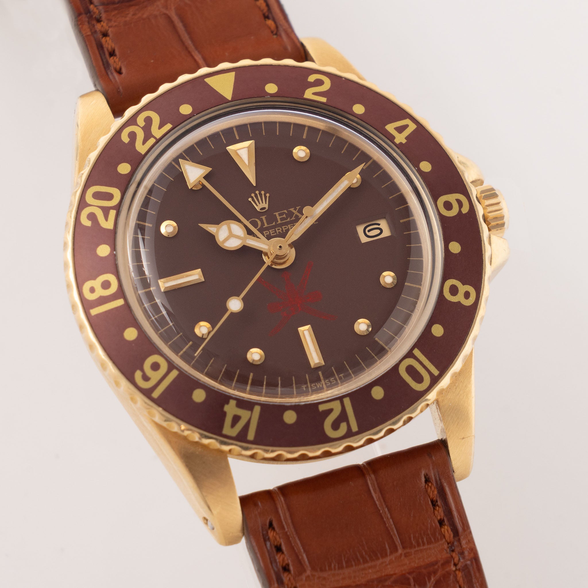 Rolex GMT-Master 1675/8 Unqiue Brown Khanjar Nipple Dial with Rolex Service Papers