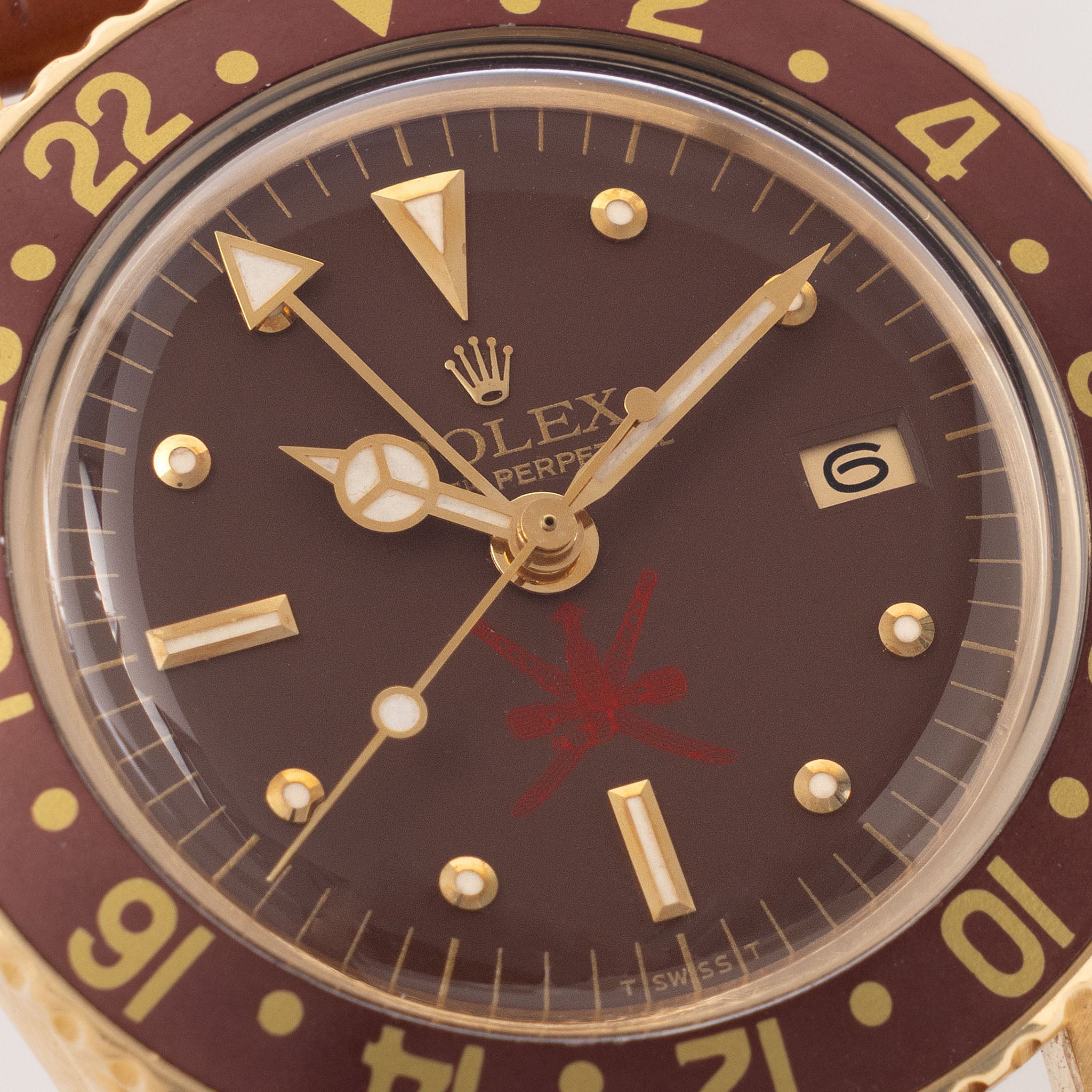 Rolex GMT-Master 1675/8 Unqiue Brown Khanjar Nipple Dial with Rolex Service Papers