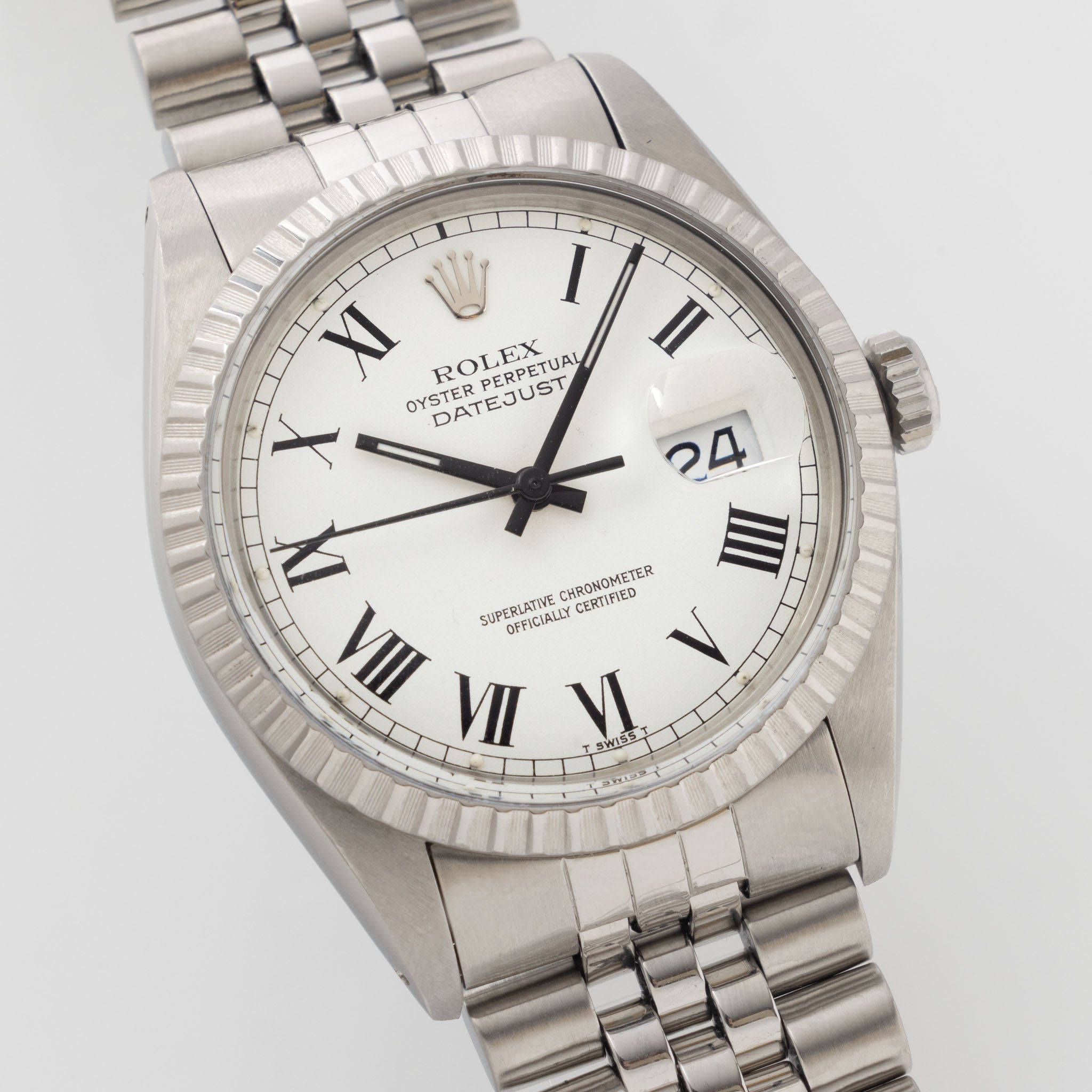 Rolex Datejust 16030 White Buckley Dial with Box and Original Punched Guarantee Paper