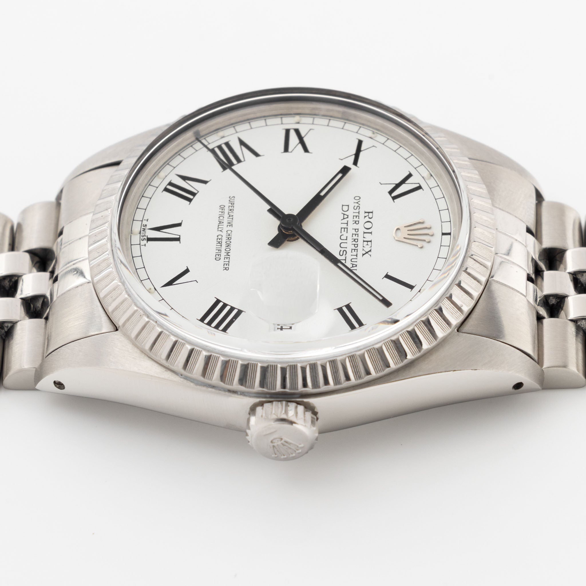 Rolex Datejust 16030 White Buckley Dial with Box and Original Punched Guarantee Paper