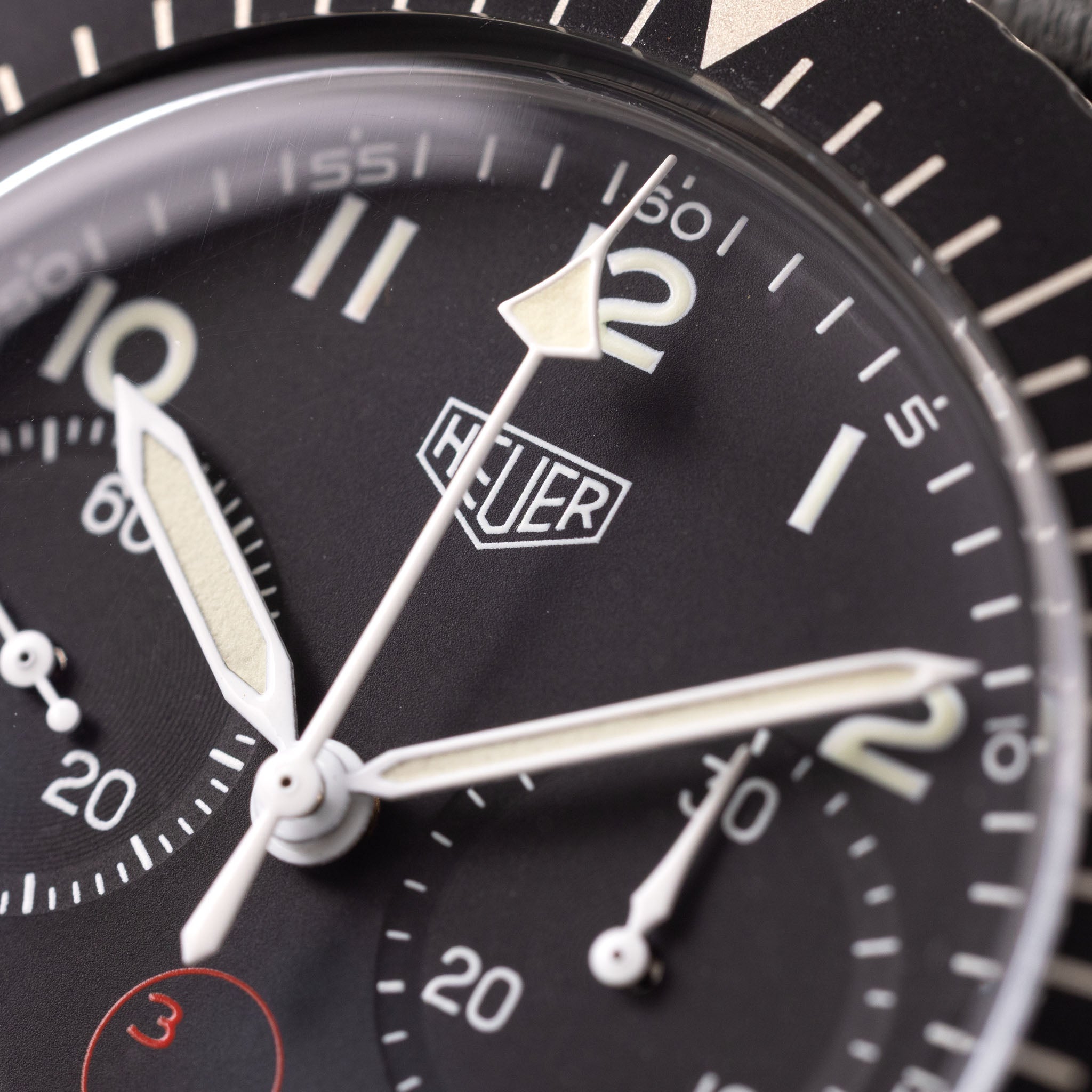Heuer Bund Chronograph 3H dial  ref 1550 SG