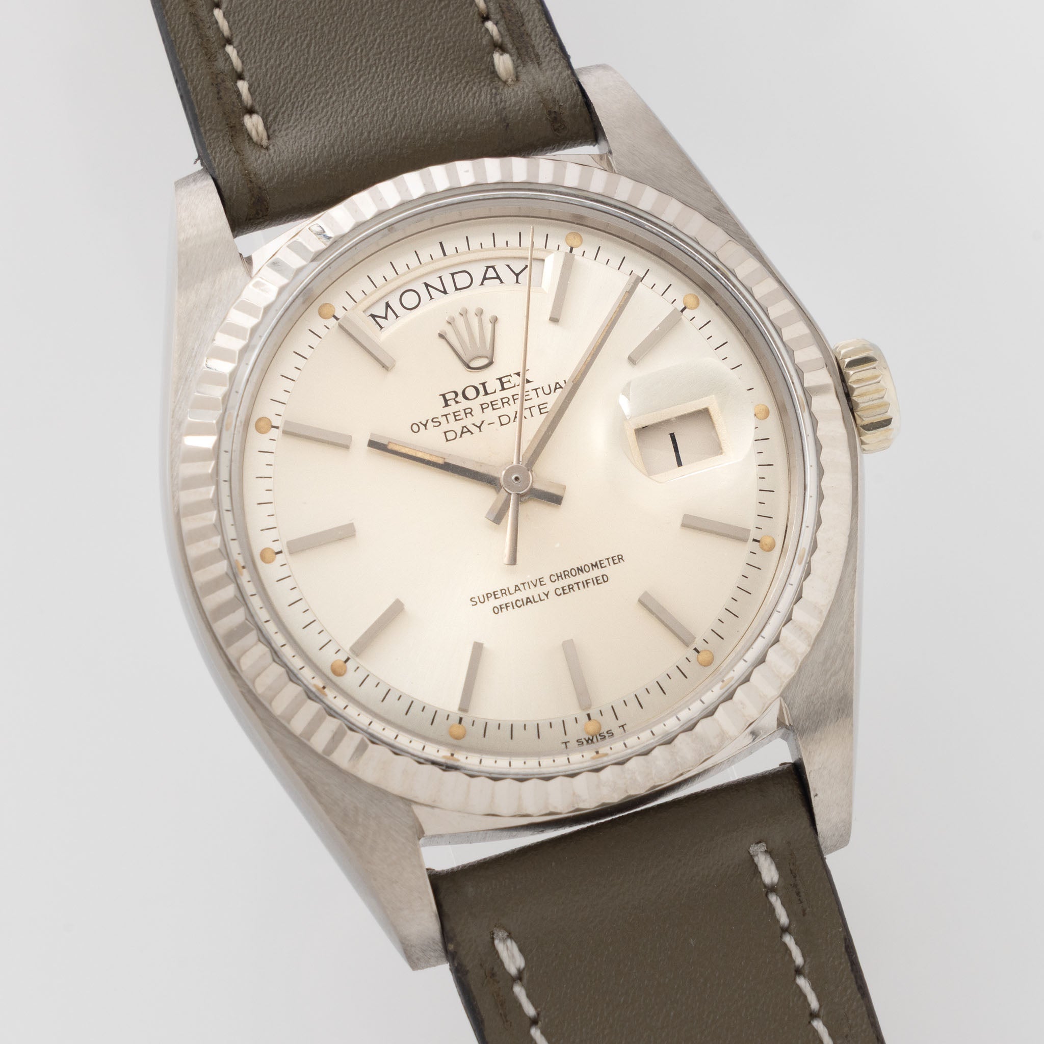 Rolex Day-Date 1803/9 Silver Dial in 18k White Gold