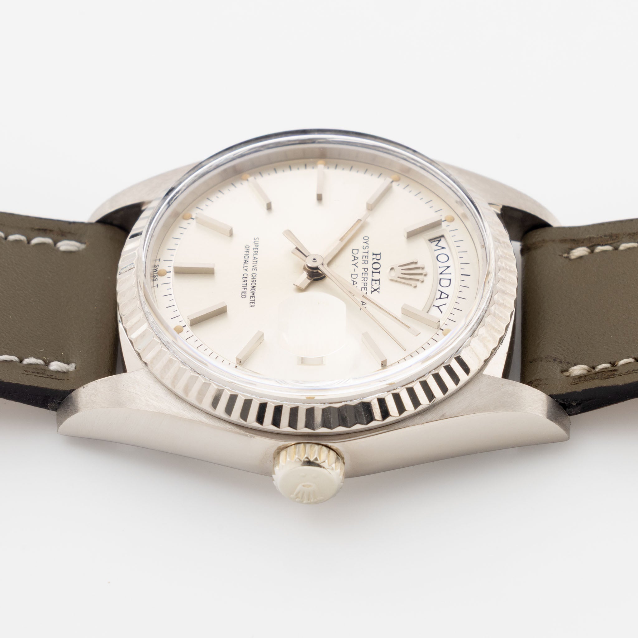 Rolex Day-Date 1803/9 Silver Dial in 18k White Gold