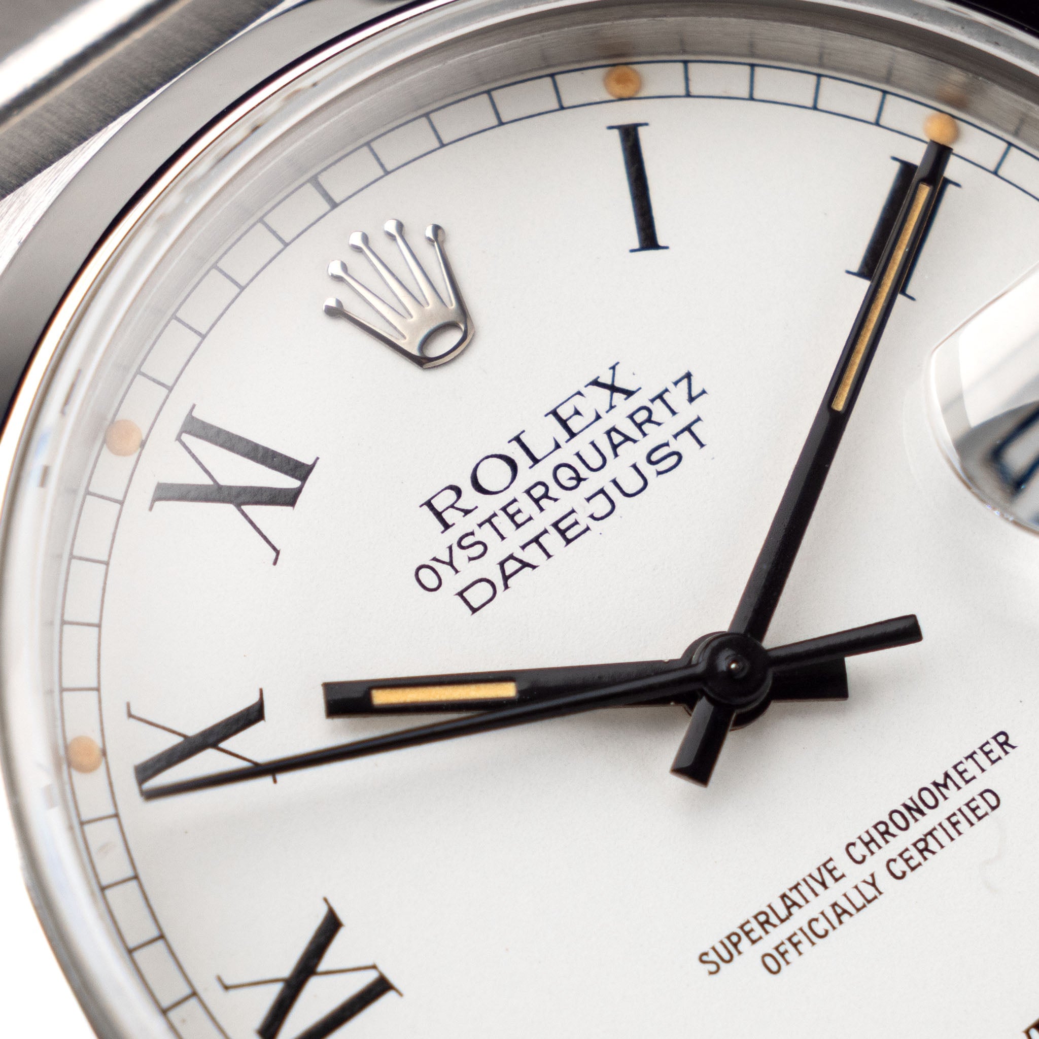 Rolex Oysterquartz Datejust 17000 White Buckley Dial with Papers