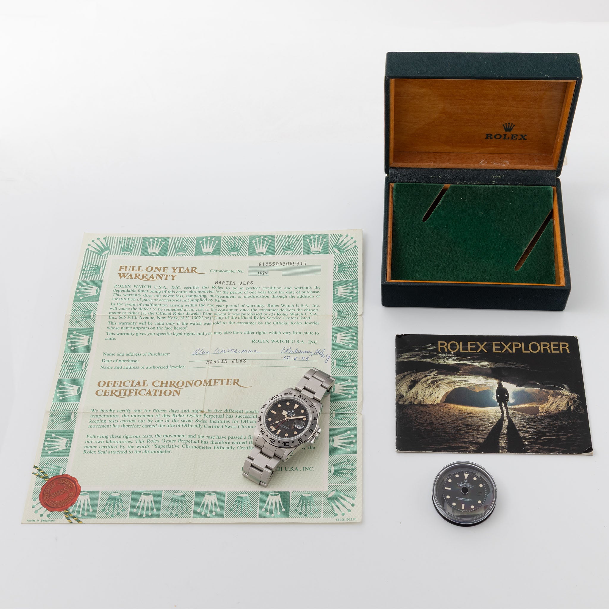 Rolex Explorer II  16550 Galaxy Tropical Dial with Box and Papers