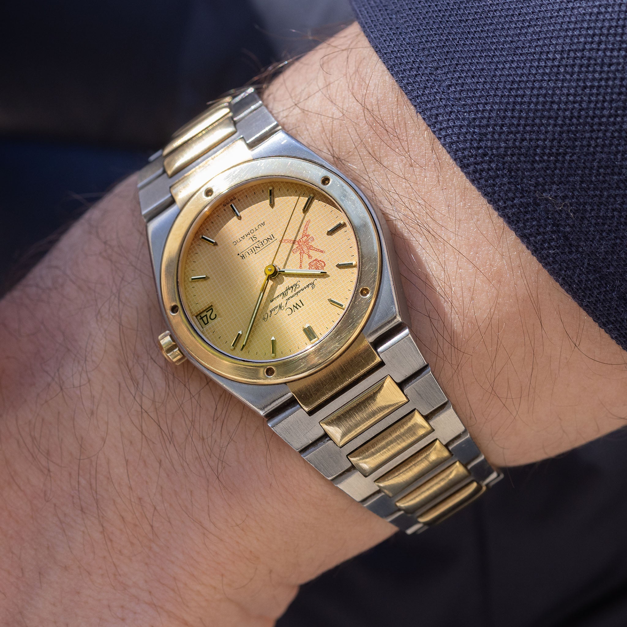IWC Ingenieur Automatic SL Khanjar Dial ref 3505 Steel and Gold Execution