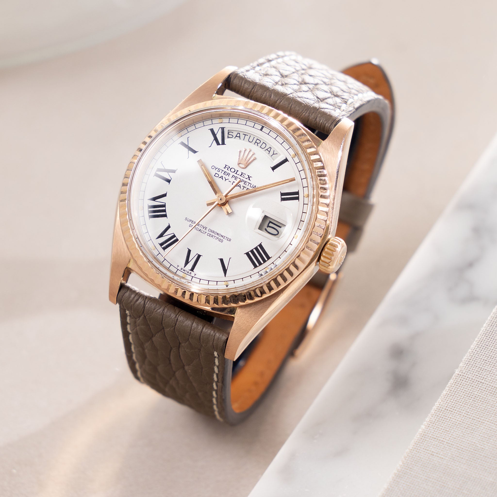 Rolex Day-Date 1803 Buckley Dial in 18k Rose Gold