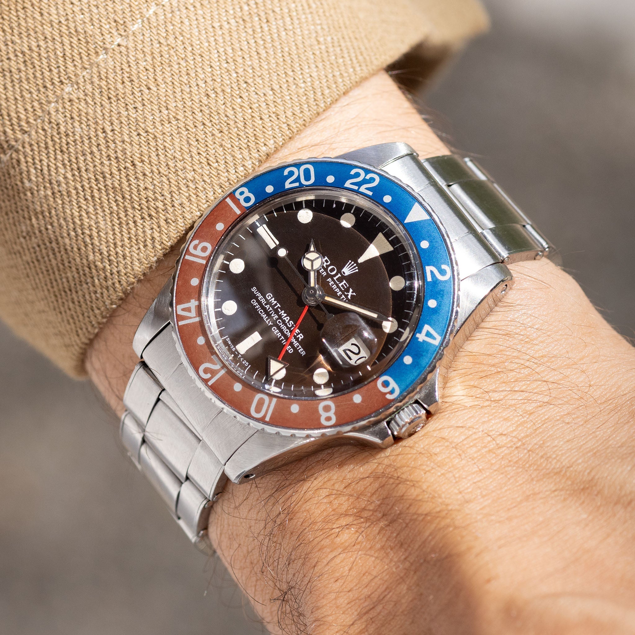 Rolex GMT-Master 1675 MK1 Long-E unique Tropical Dial