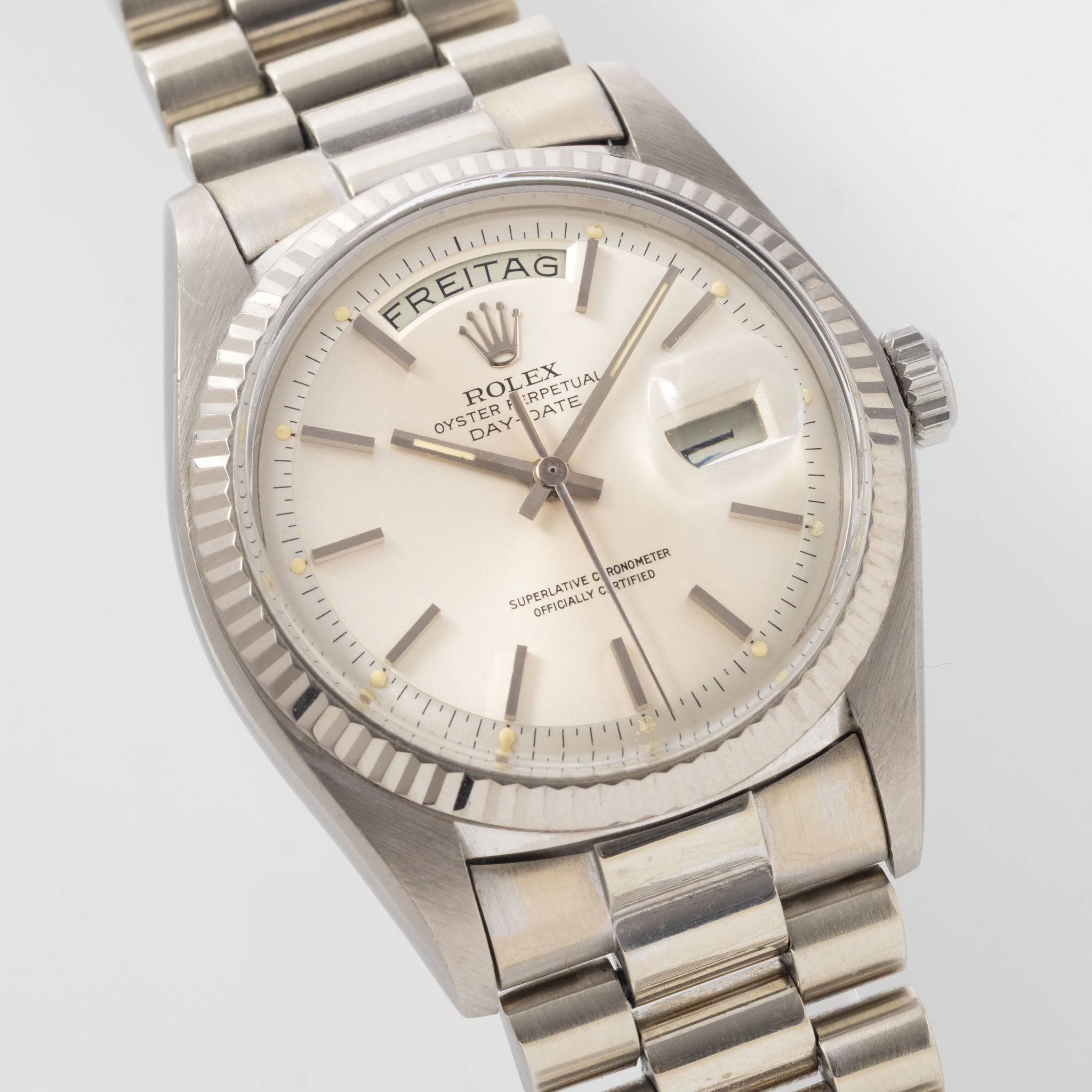 Rolex Day-Date 1803/9 Silver Dial in 18k White Gold