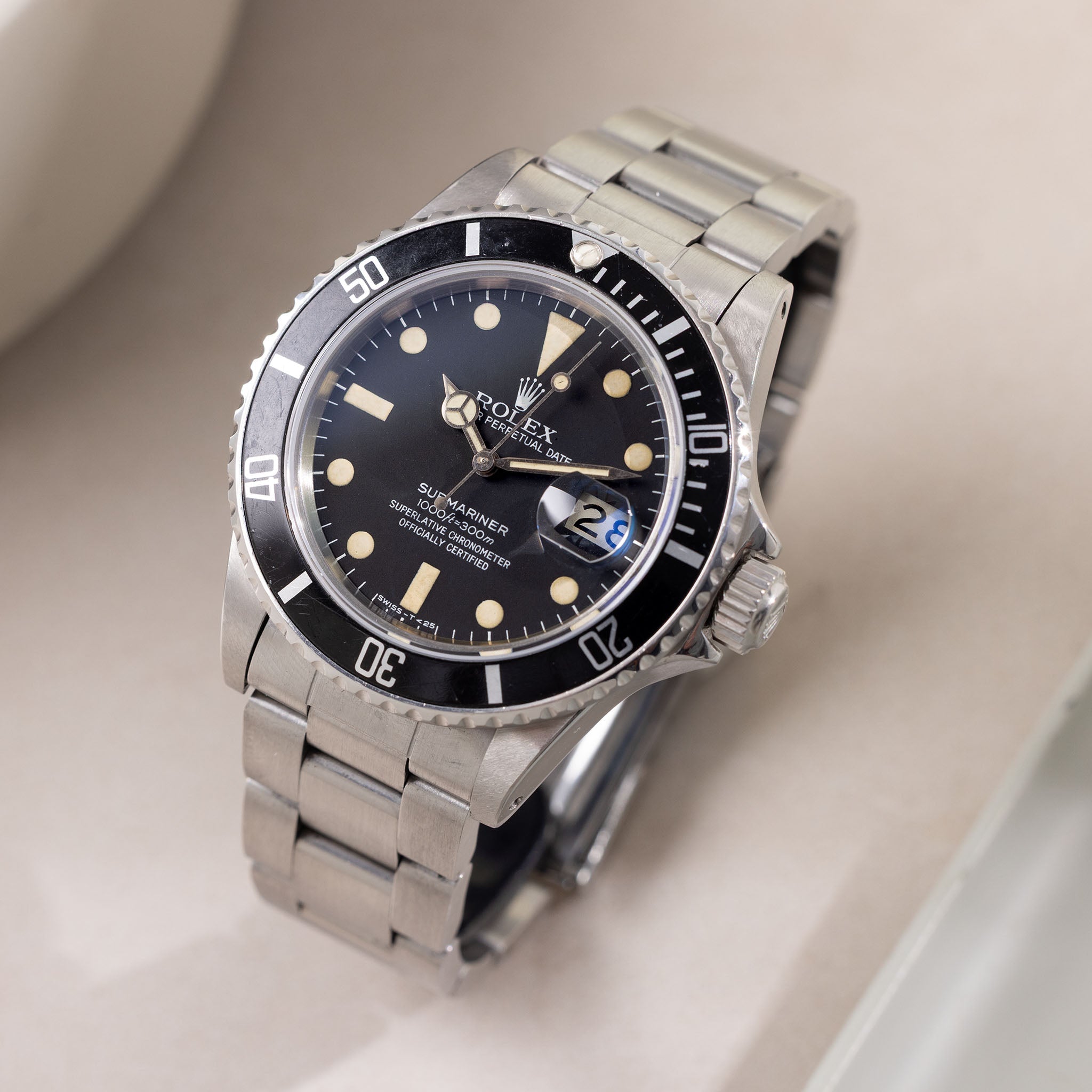 Rolex Submariner 16800 Matte Dial with Creamy Patina