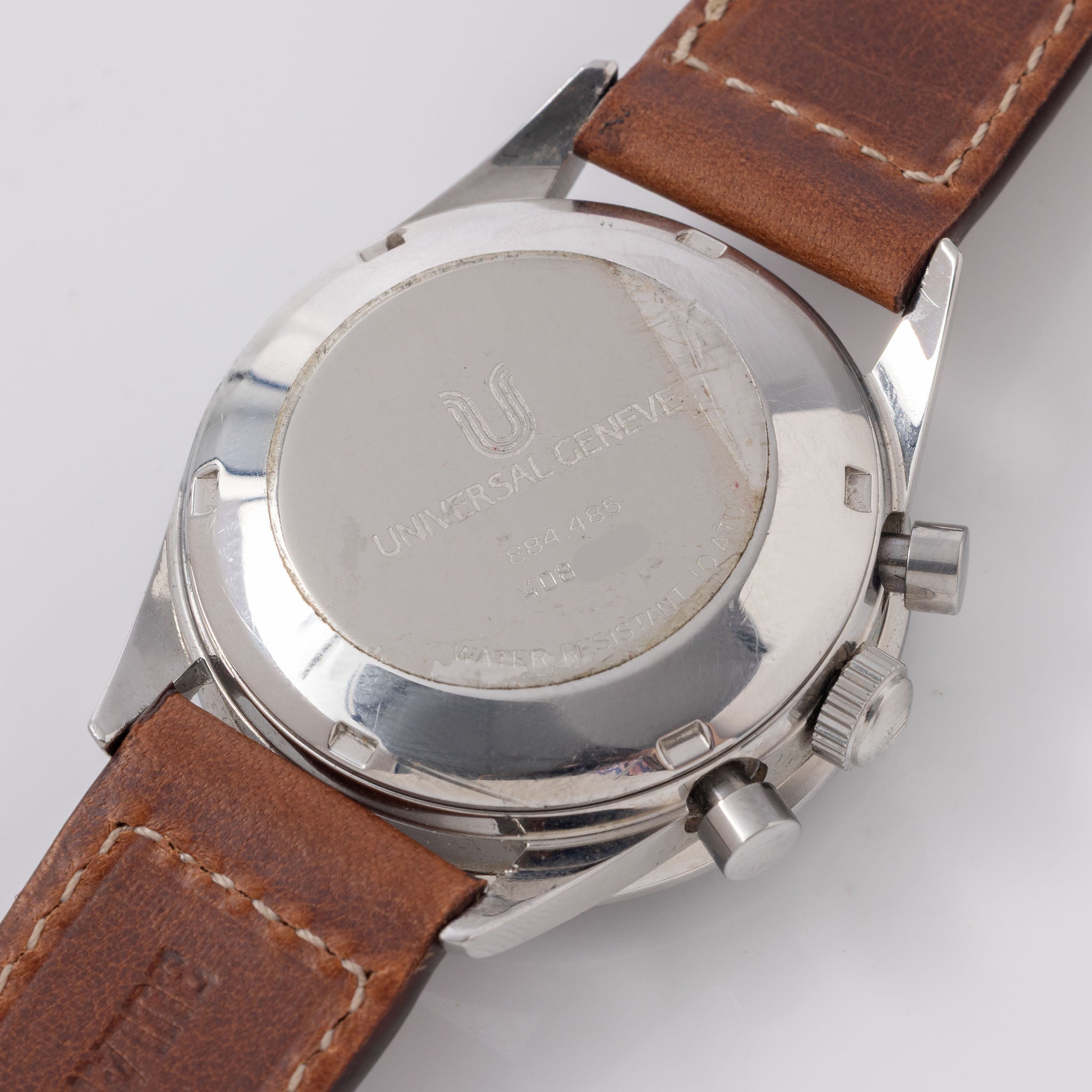 Universal Genève Compax Chronograph Silver Dial Burgundy ref. 884.485