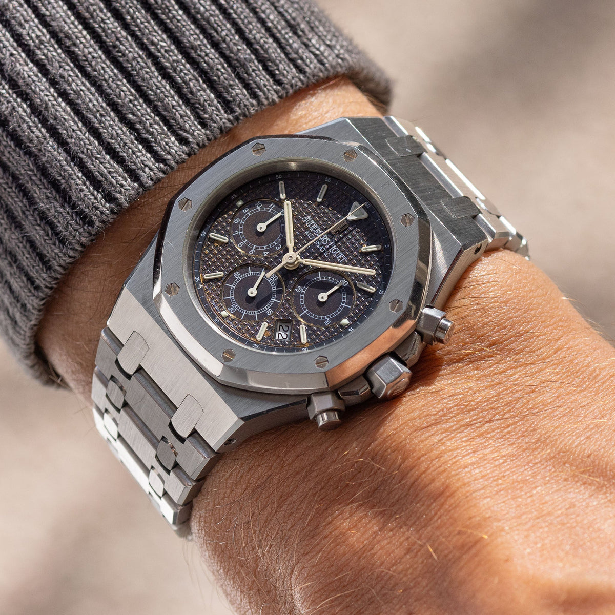 Audemars Piguet Royal Oak Chronograph 25860ST - Tropical Petite Tapisserie Dial