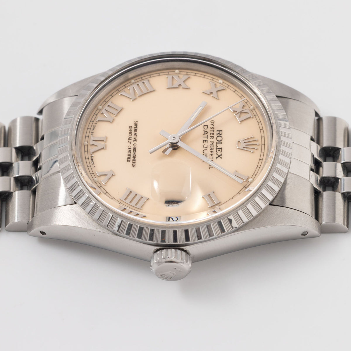 Rolex Datejust Cream dial With Applied  Roman numerals box and paper set ref 16030