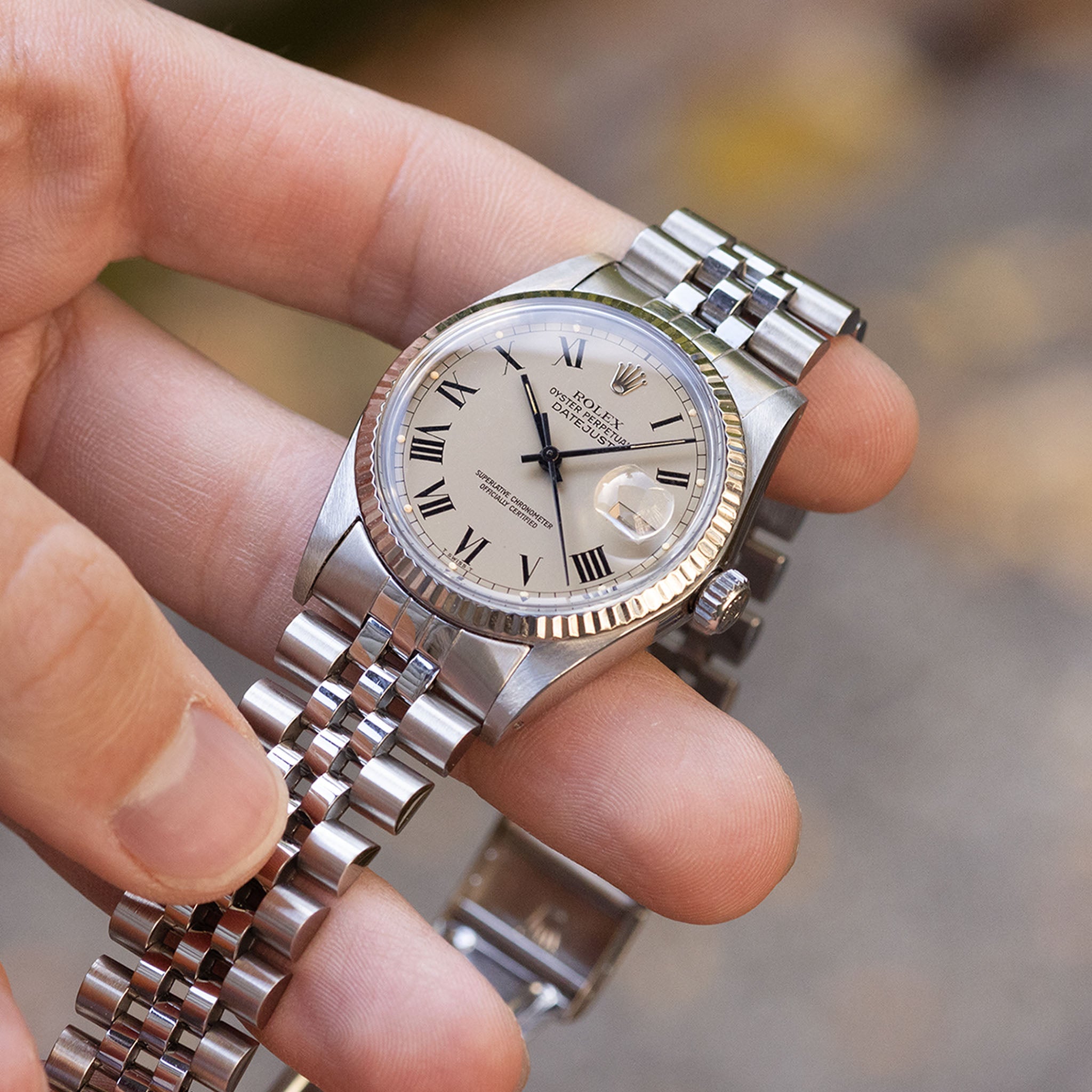 Rolex Datejust Reference 16014 rare Grey Buckley Dial