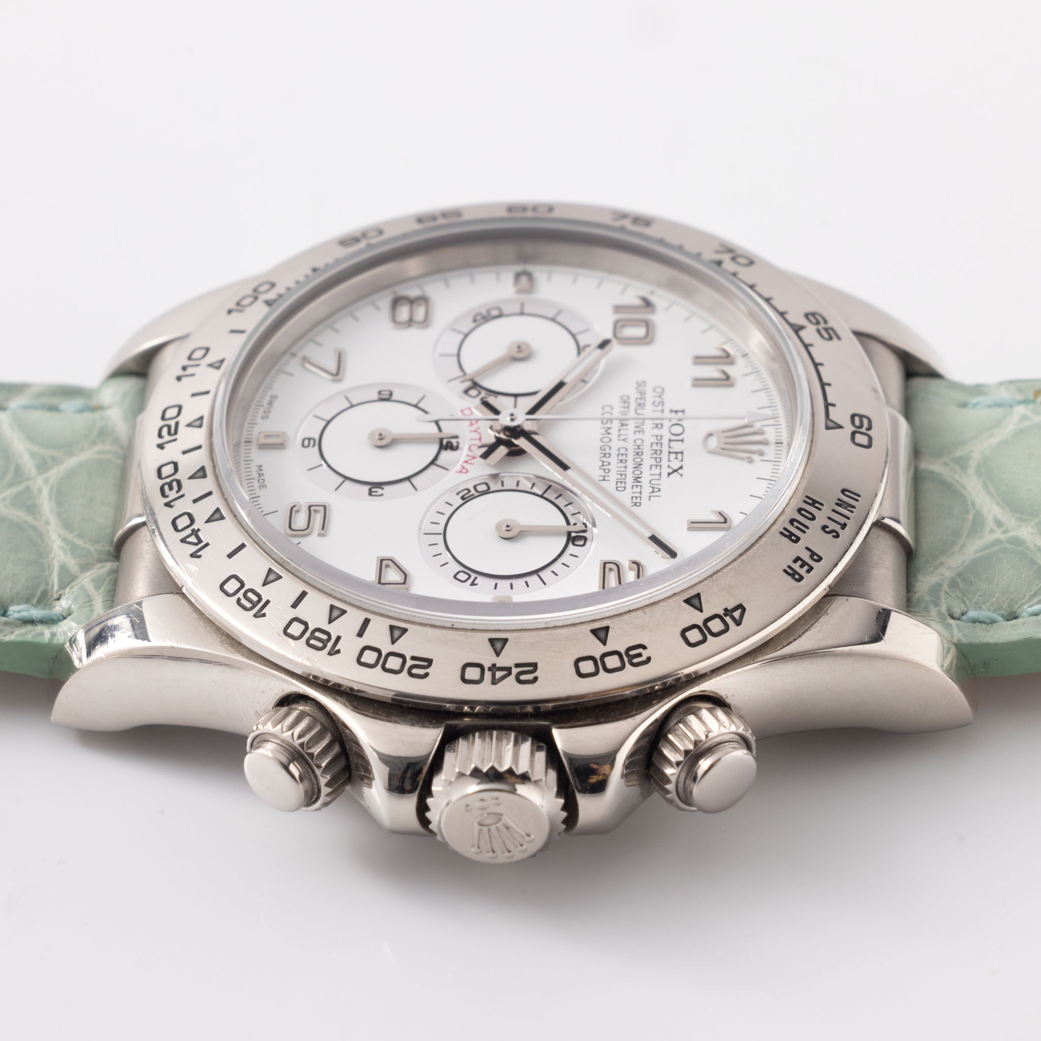 Rolex Daytona White Gold White Arabic Dial Box and Papers Ref 16519