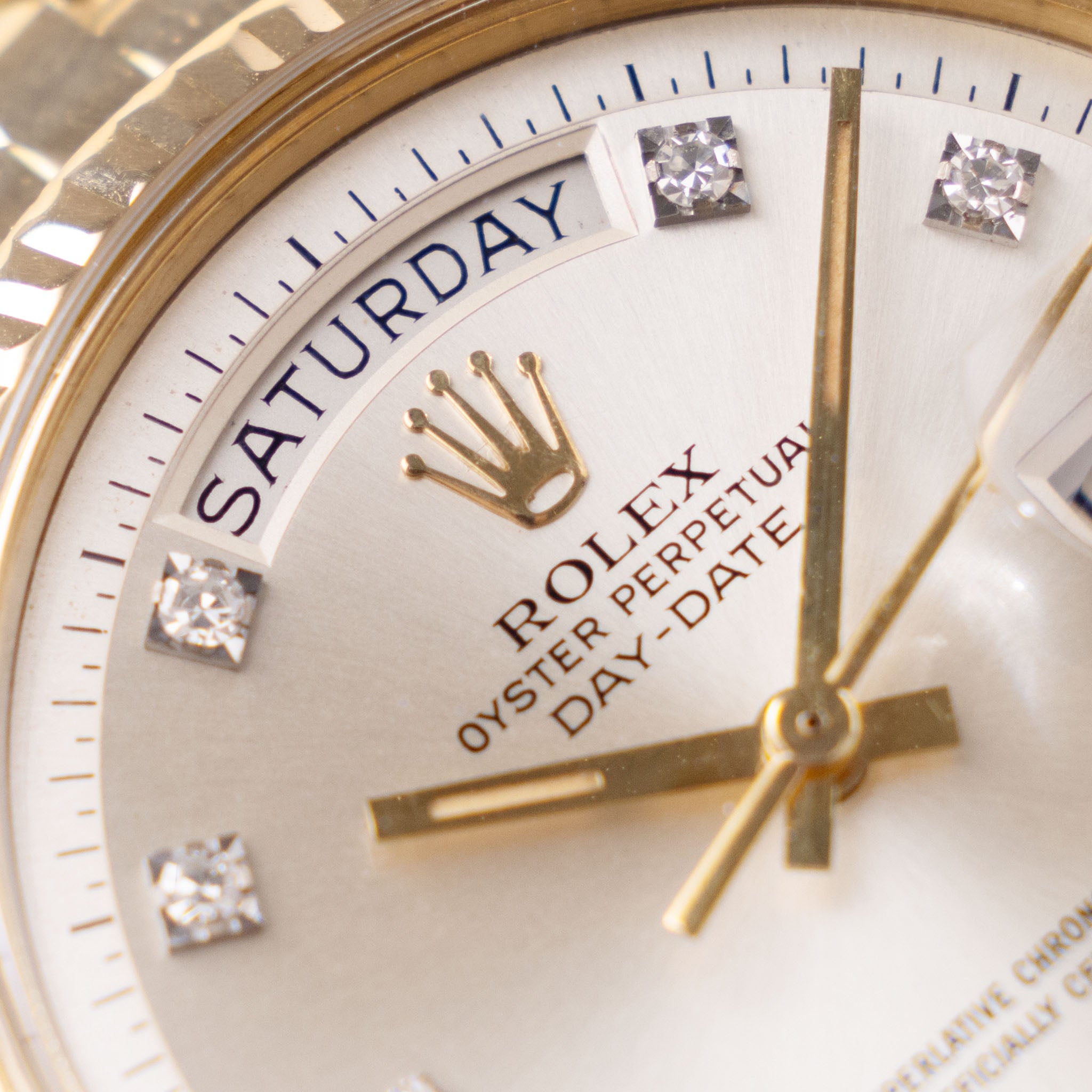 Rolex Day-Date Silver Diamond Hours Dial “Aramco” Ref 1803