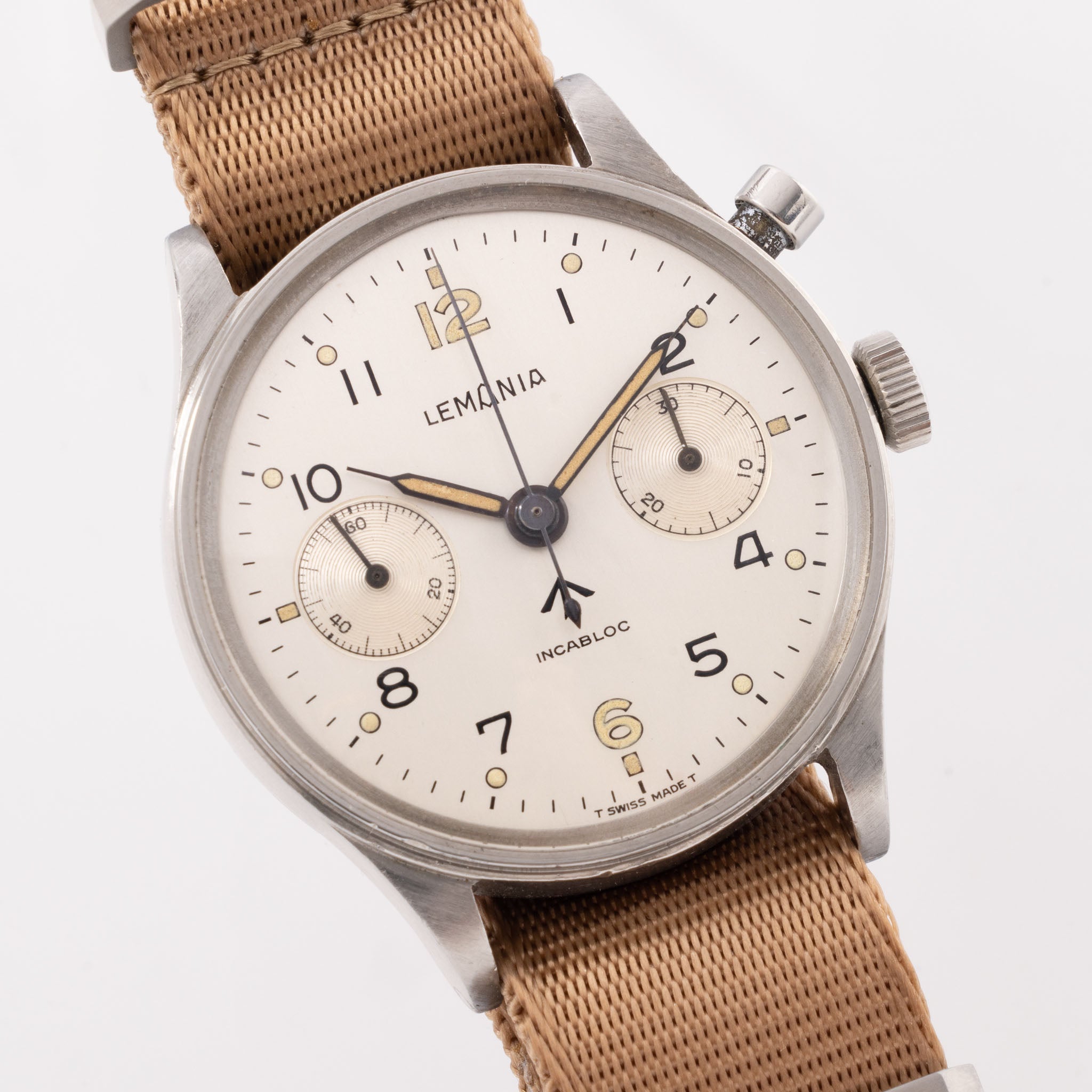 Lemania hot sale military chronograph