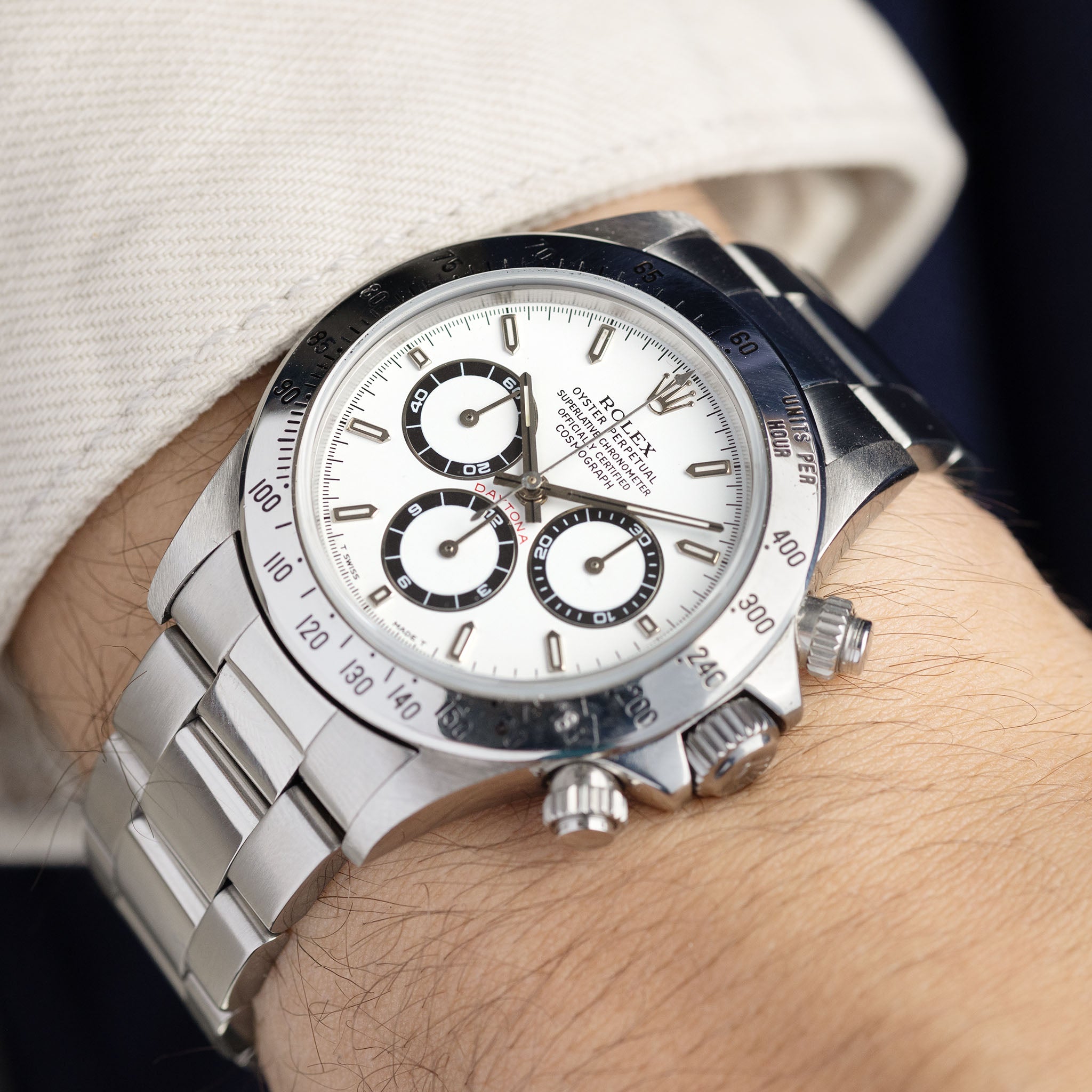 Rolex Daytona 16520 Steel White Mk5 Dial with Papers