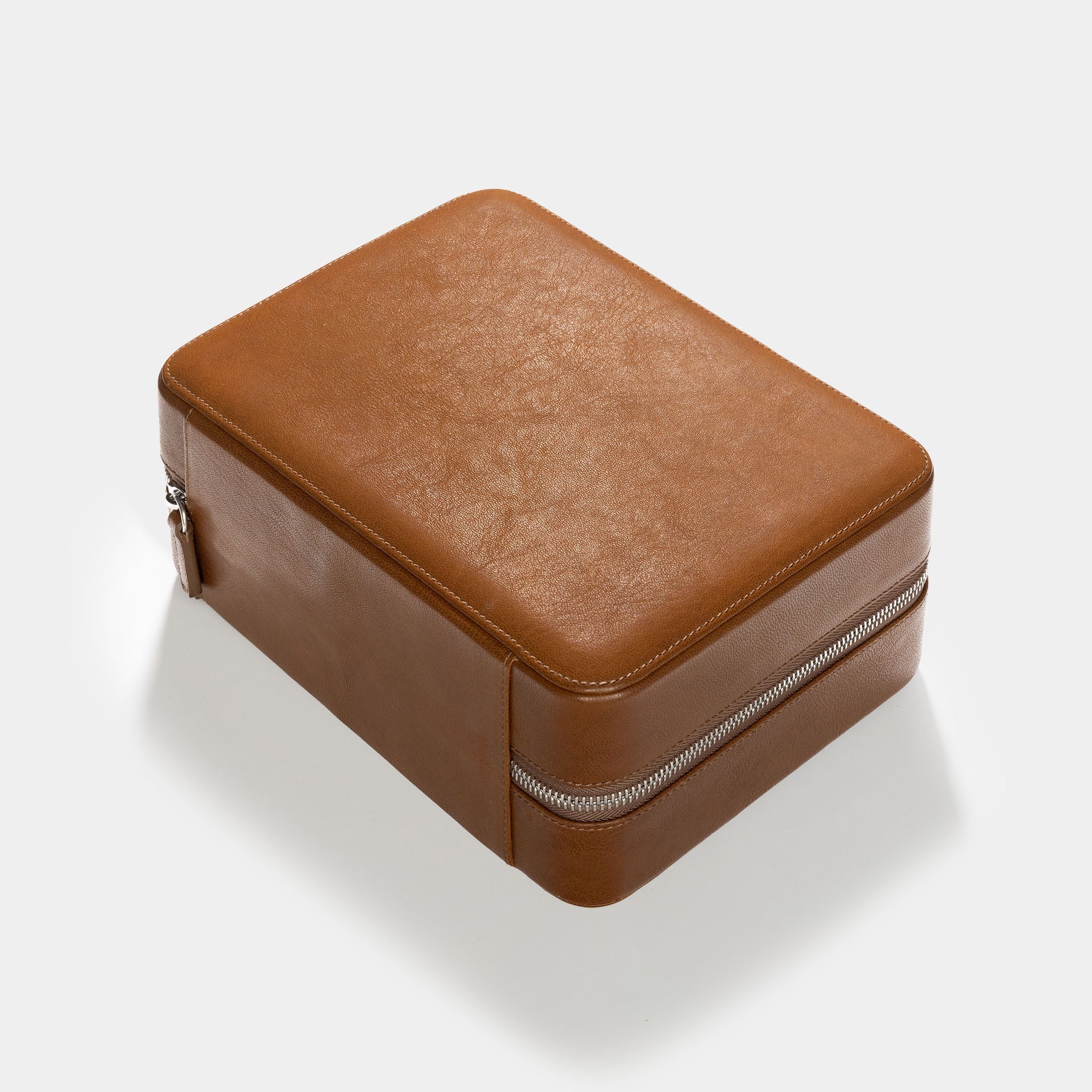 Caramel Brown Luxury Leather Watch Box by JPM