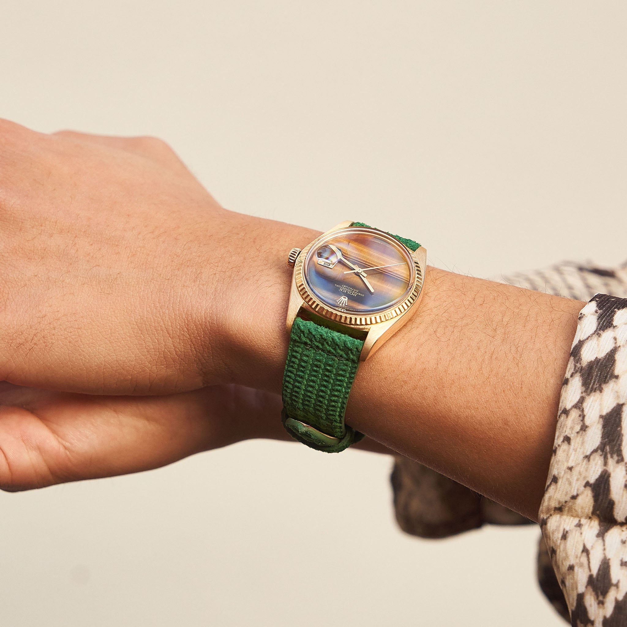Ziggy Green Suede Leather Watch Strap
