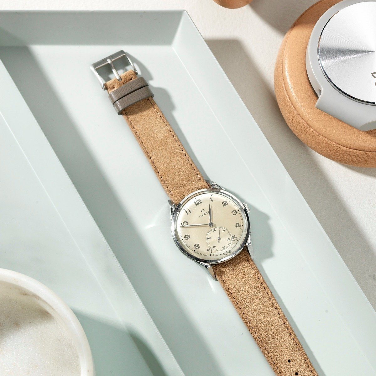 Refined Light Brown Suede Watch Strap