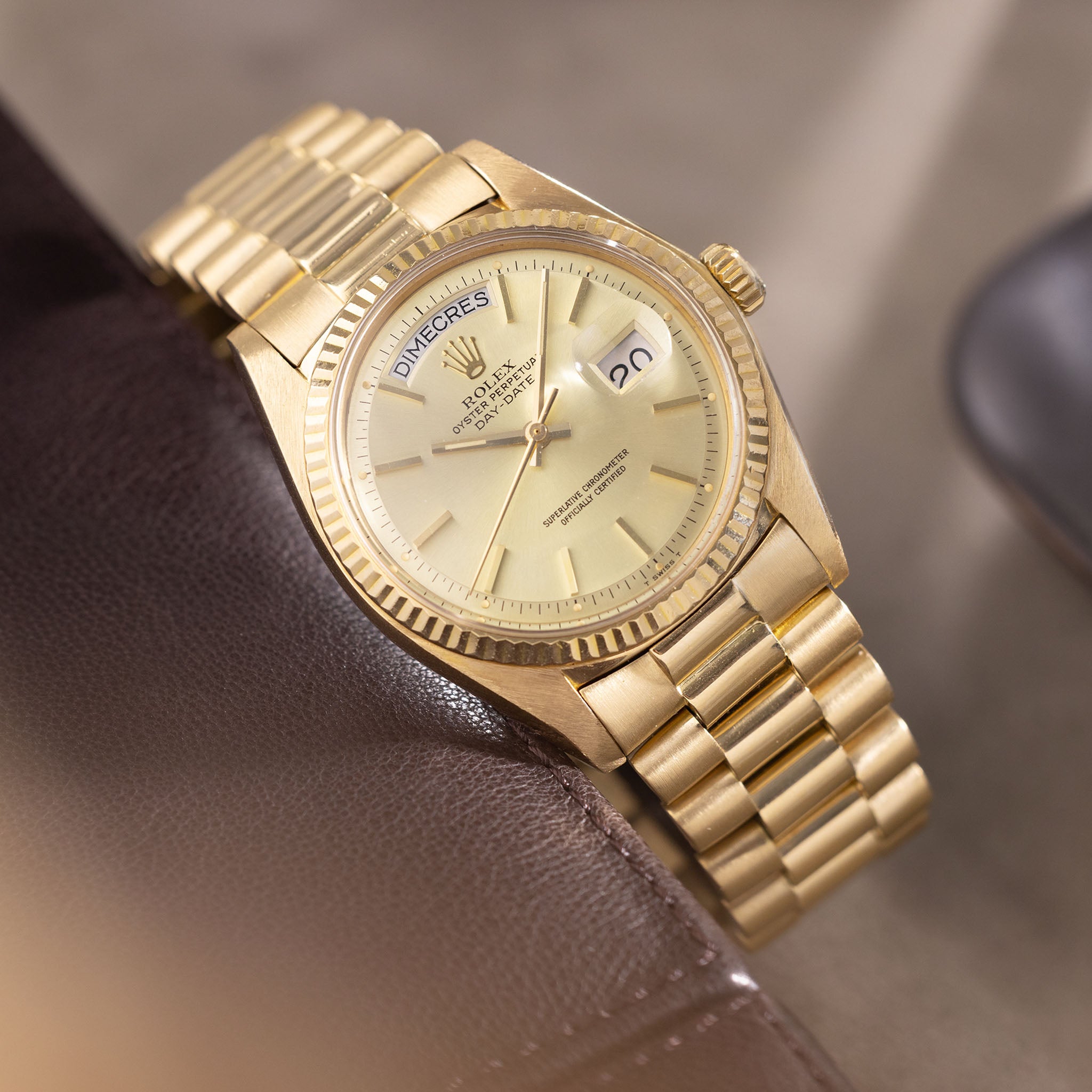 Rolex Day-Date 1803 Yellow Gold Champagne Dial