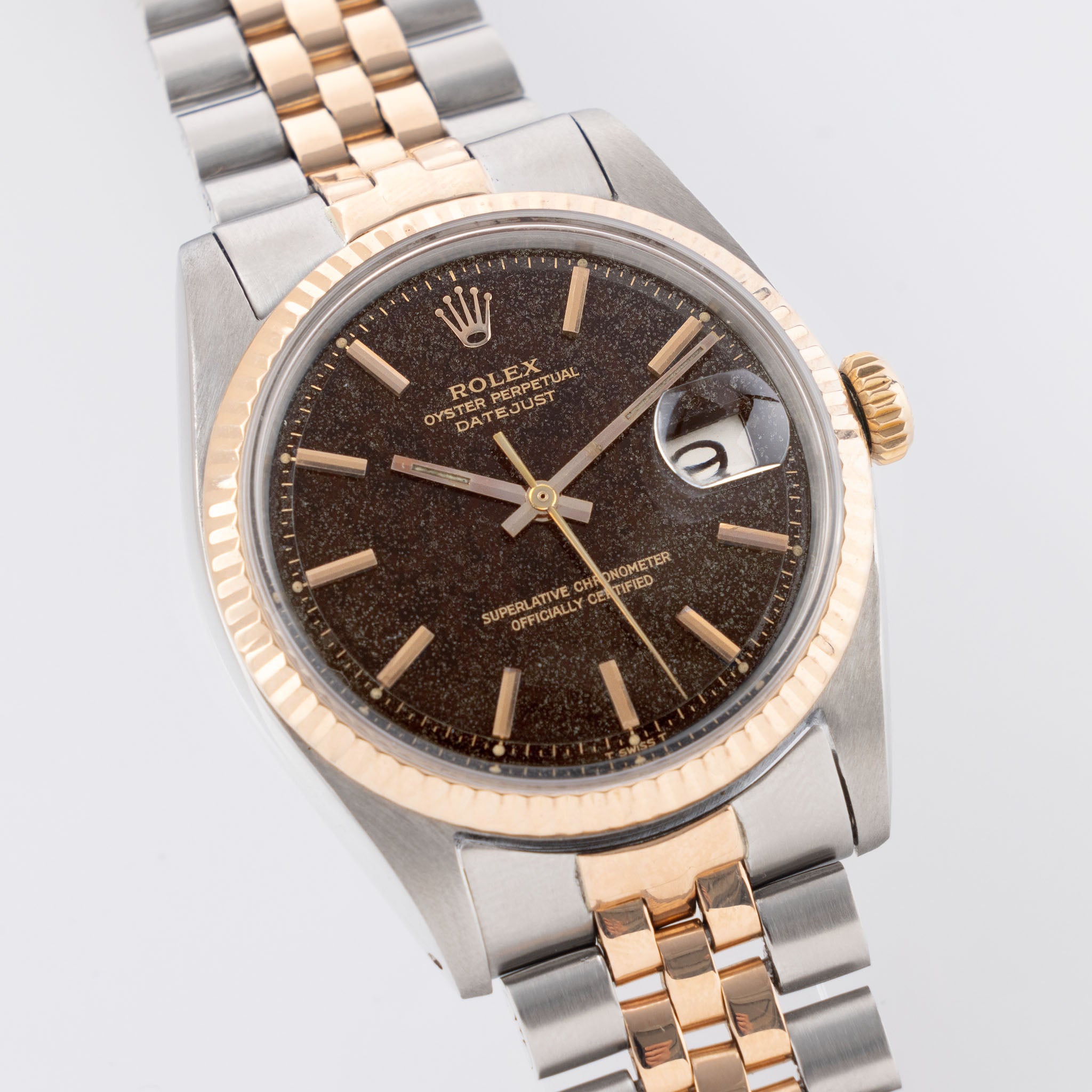 Rolex Datejust 1601 Steel and Pink Gold with tropical Stardust Gilt Di