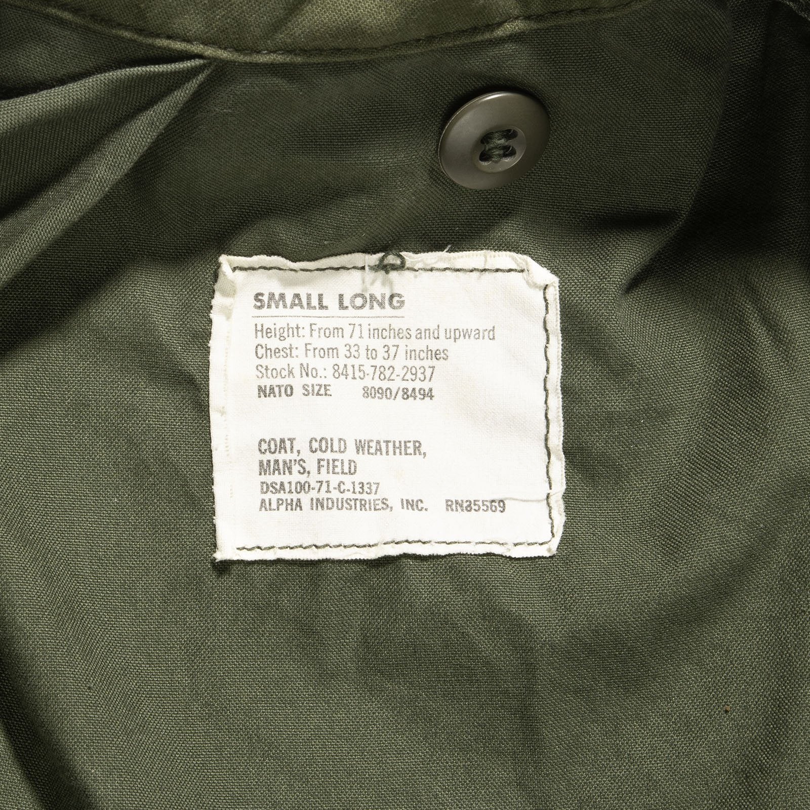 1971 Vintage M 65 Field Jacket Fits Medium Long