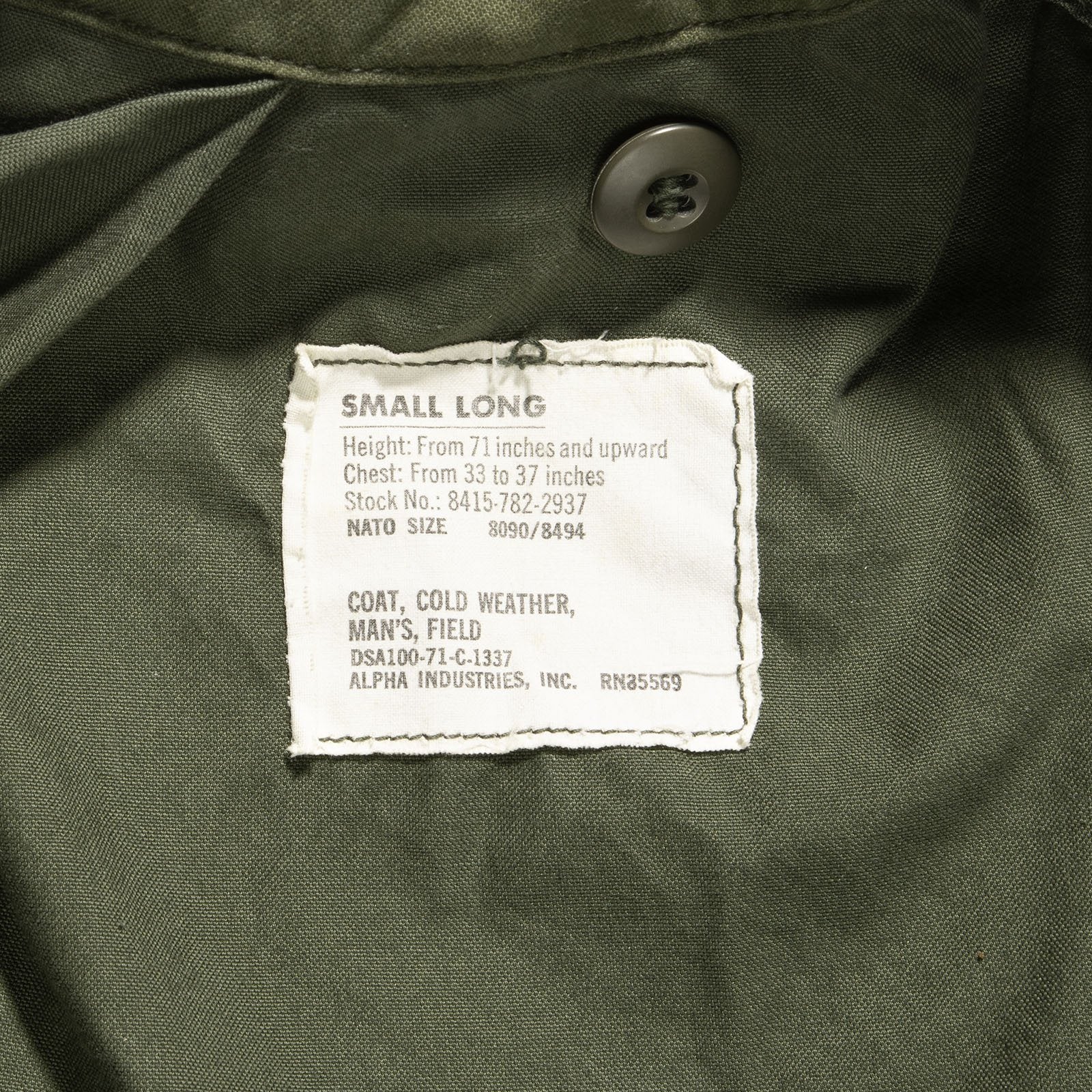 1971 Vintage M-65 Field Jacket Fits Medium Long