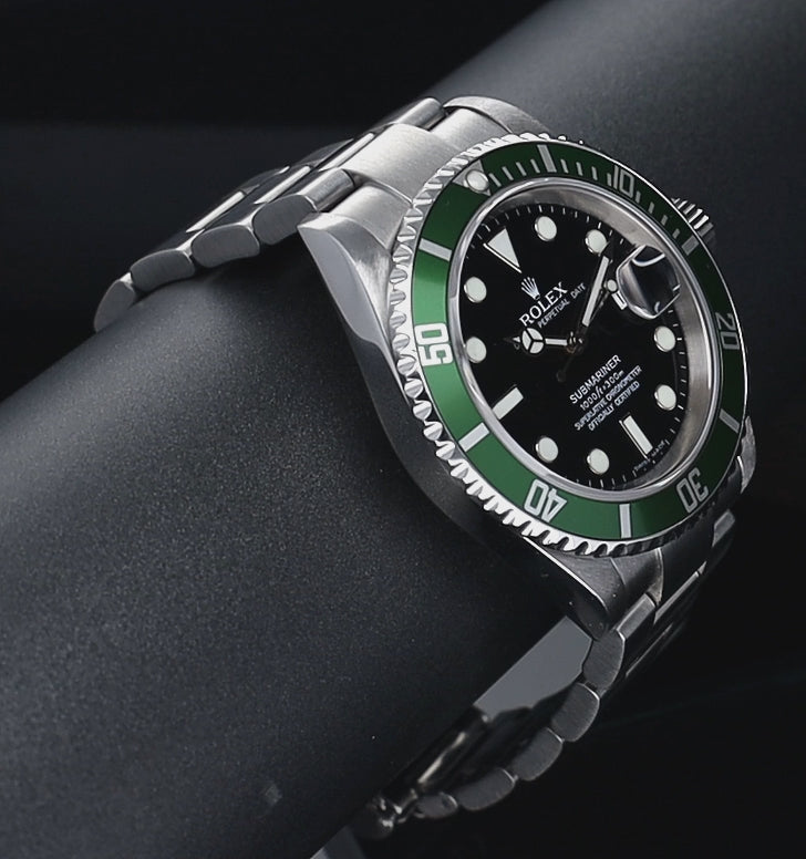 Rolex Submariner Date 16610LV 50th Anniversary Green Bezel