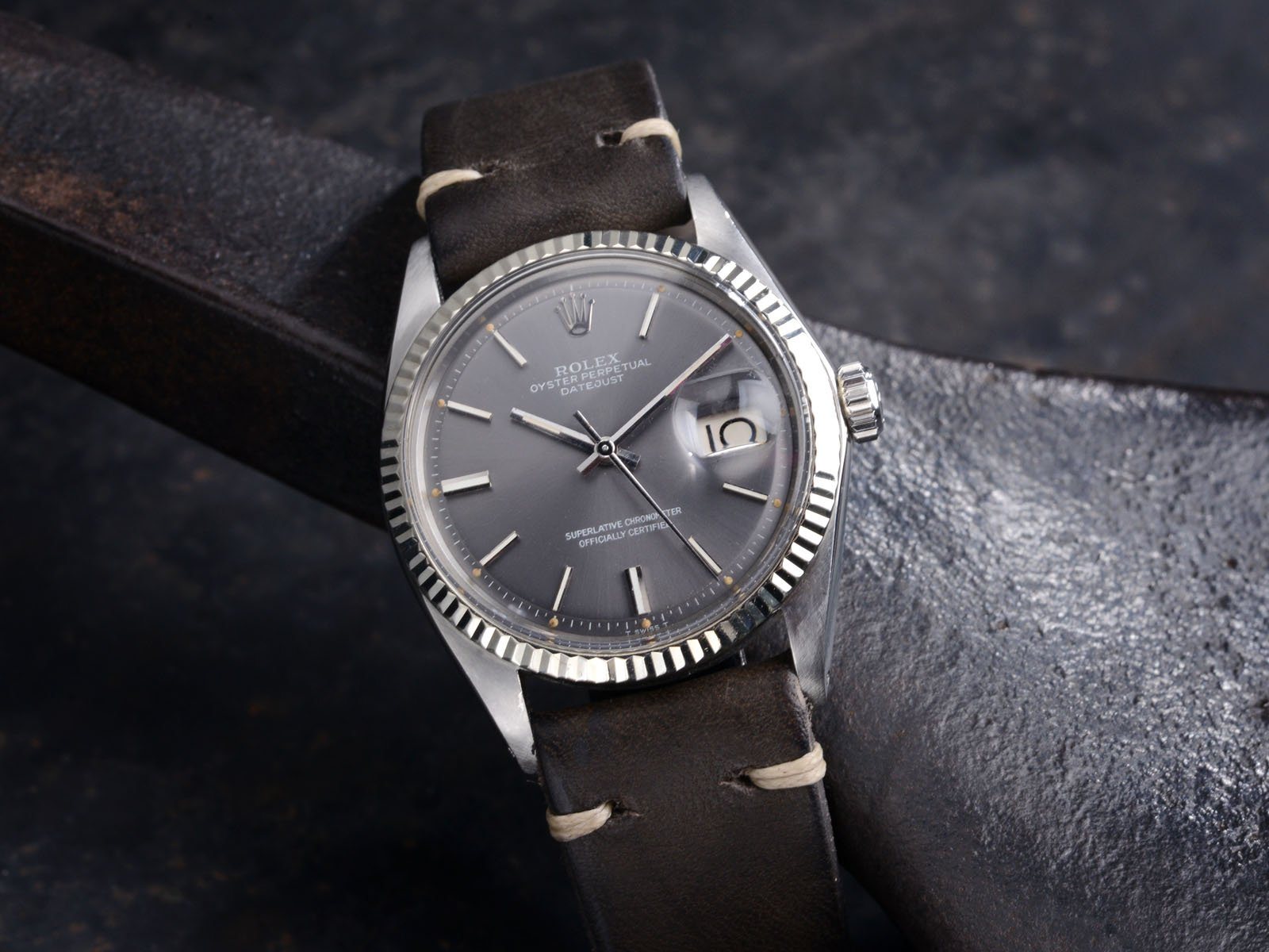 ROLEX 1601 DATEJUST GREY DIAL