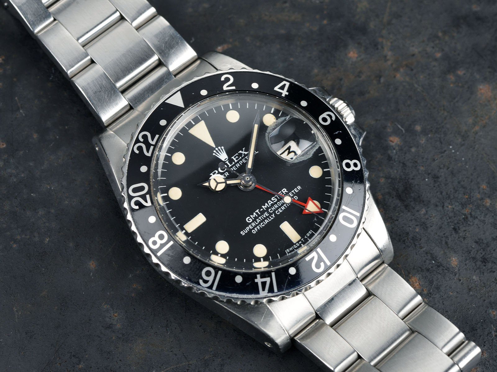 ROLEX ALL RED HAND 1675 MAXI GMT