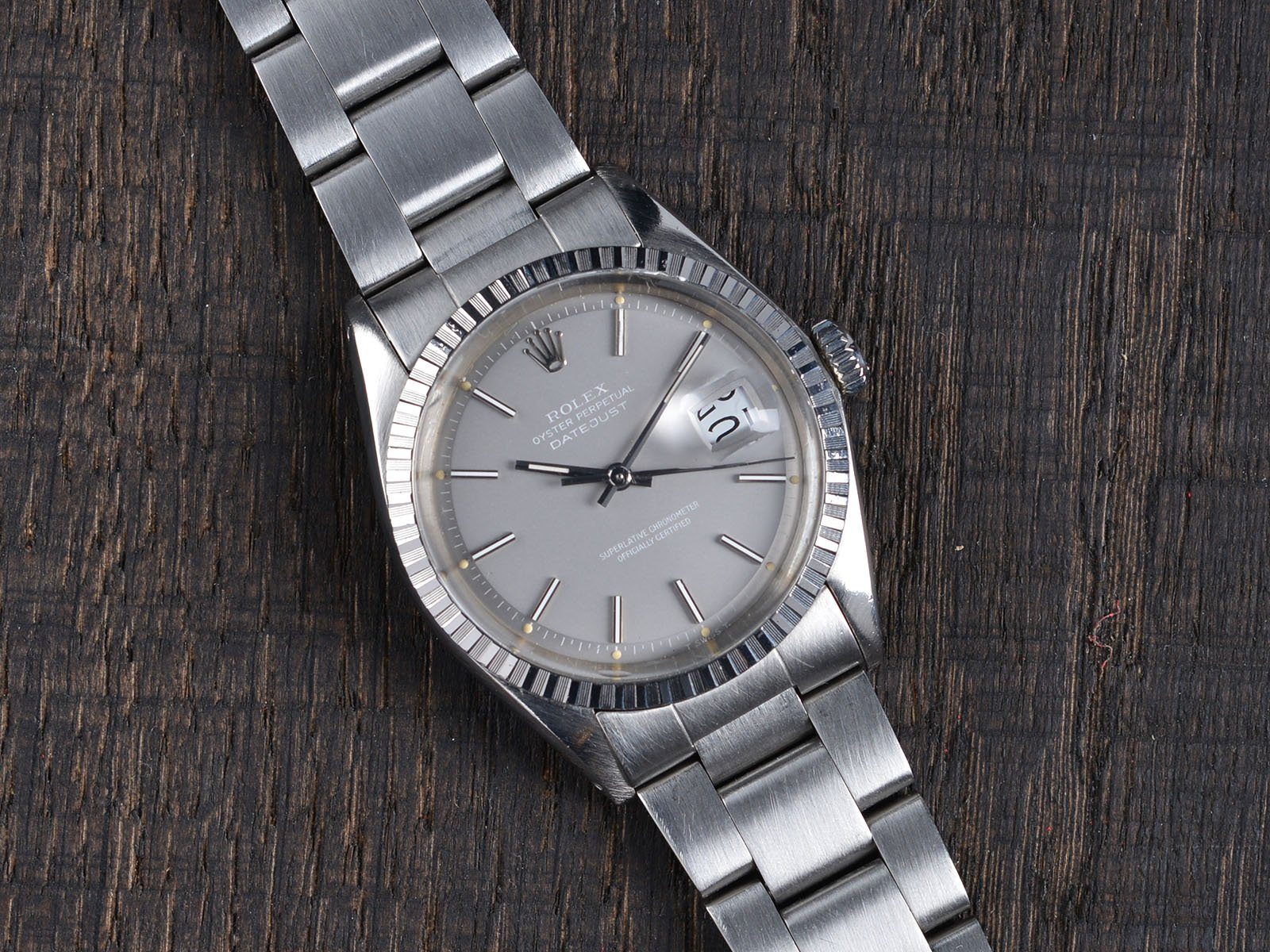 ROLEX 1603 DATEJUST GHOST GREY DIAL