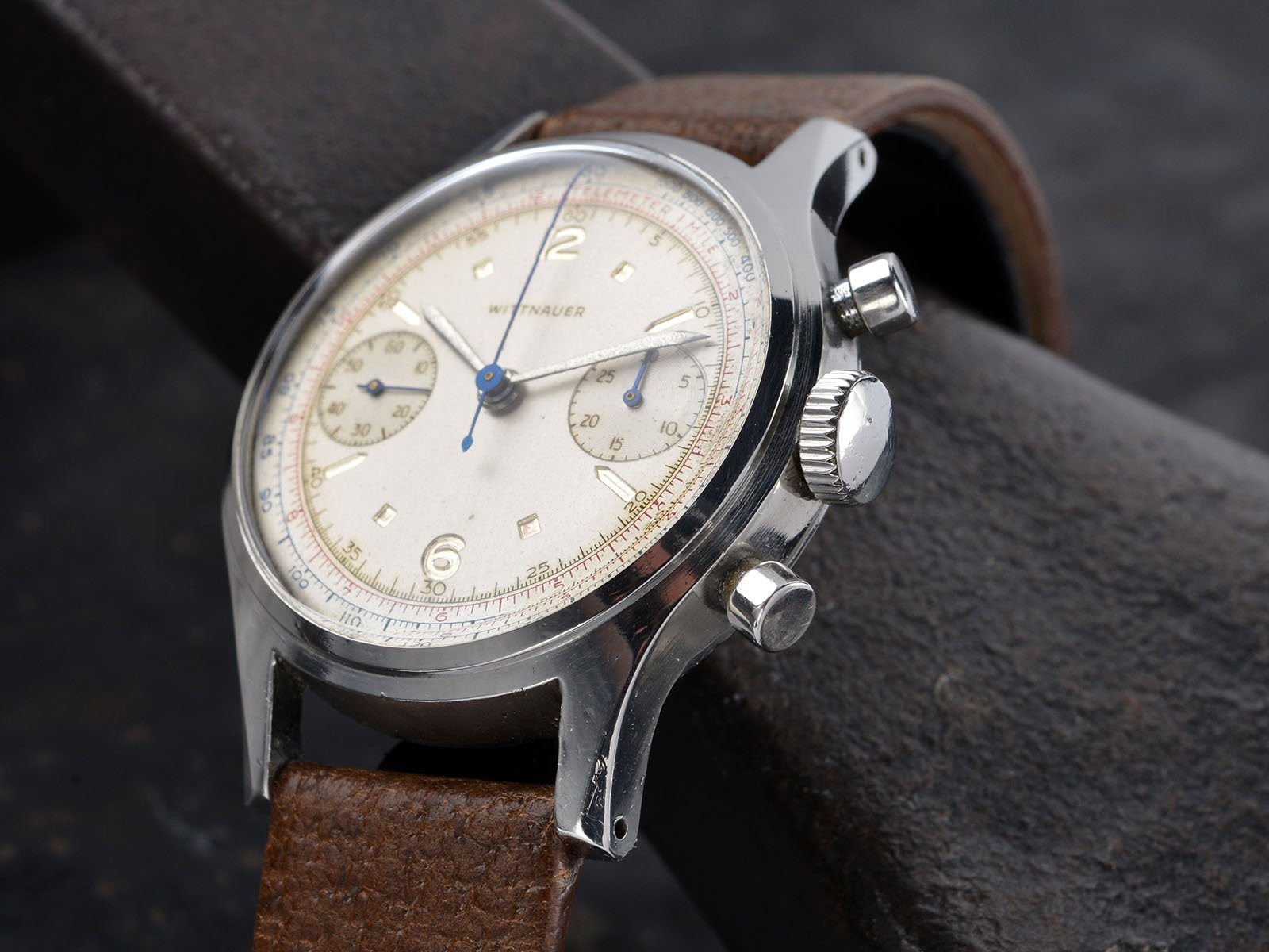 1950S WITTNAUER STEEL CHRONOGRAPH