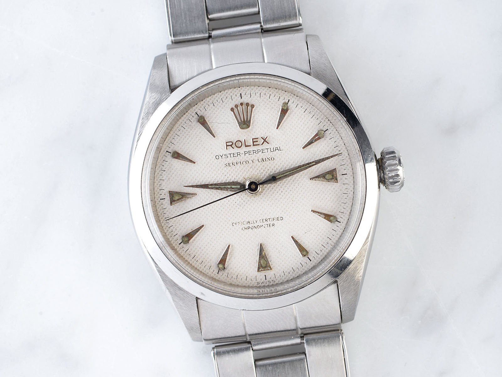 ROLEX OYSTER PERPETUAL SERPICO Y LAINO HONEYCOMB DIAL
