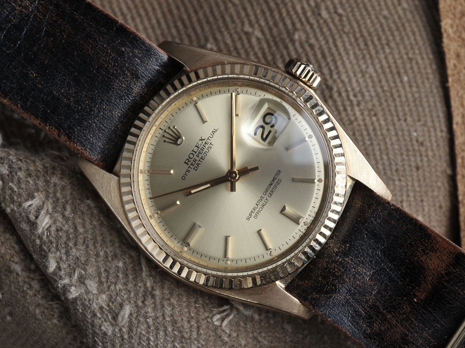 ROLEX 18 KT GOLD DATEJUST 1601