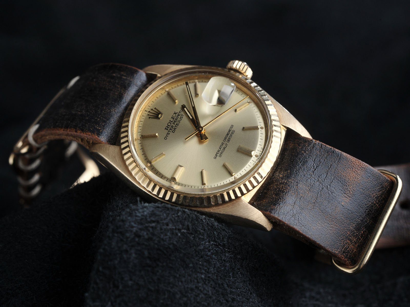 ROLEX 18 KT GOLD DATEJUST 1601