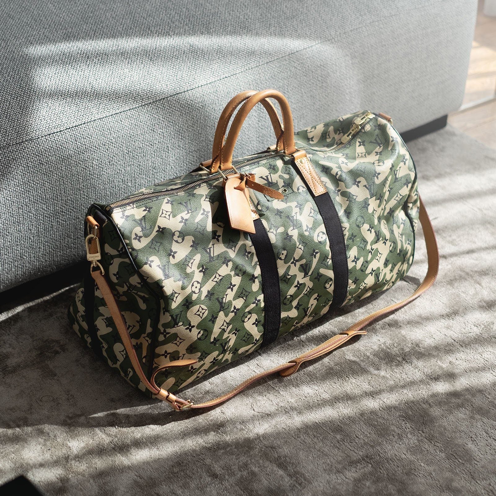 Louis vuitton sale camo keepall