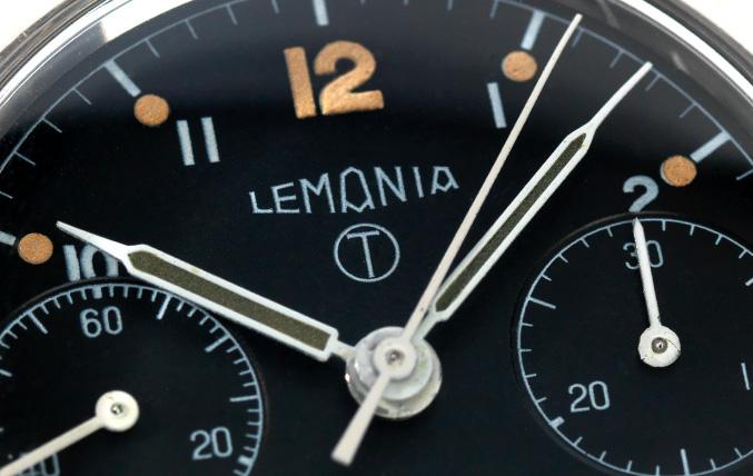 Lemania Chronograph Issued to the Royal Air Force Mono Pusher