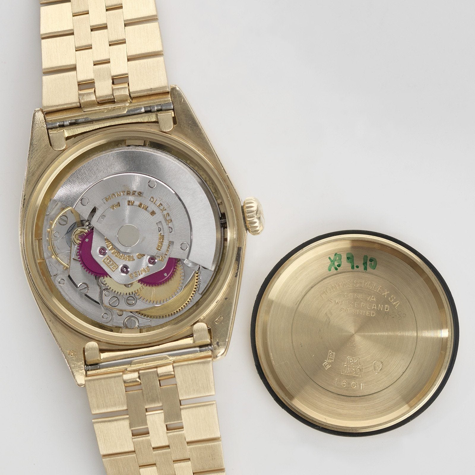 Rolex Datejust Champagne Bubbles Patina Dial Ref. 1601 Yellow Gold