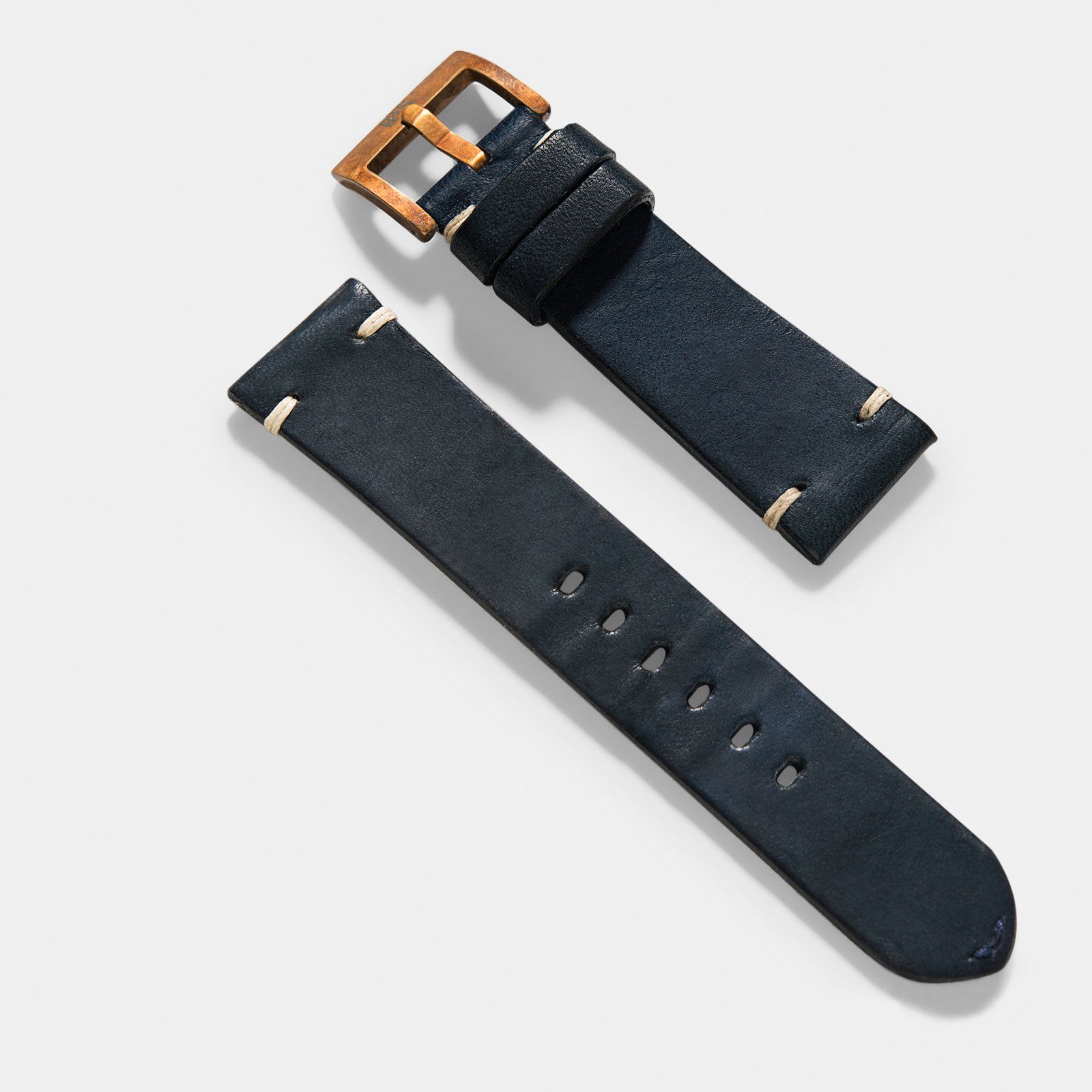 Strap for Tudor Black Bay Bronze - Perfect Match Blue Leather Watch Strap