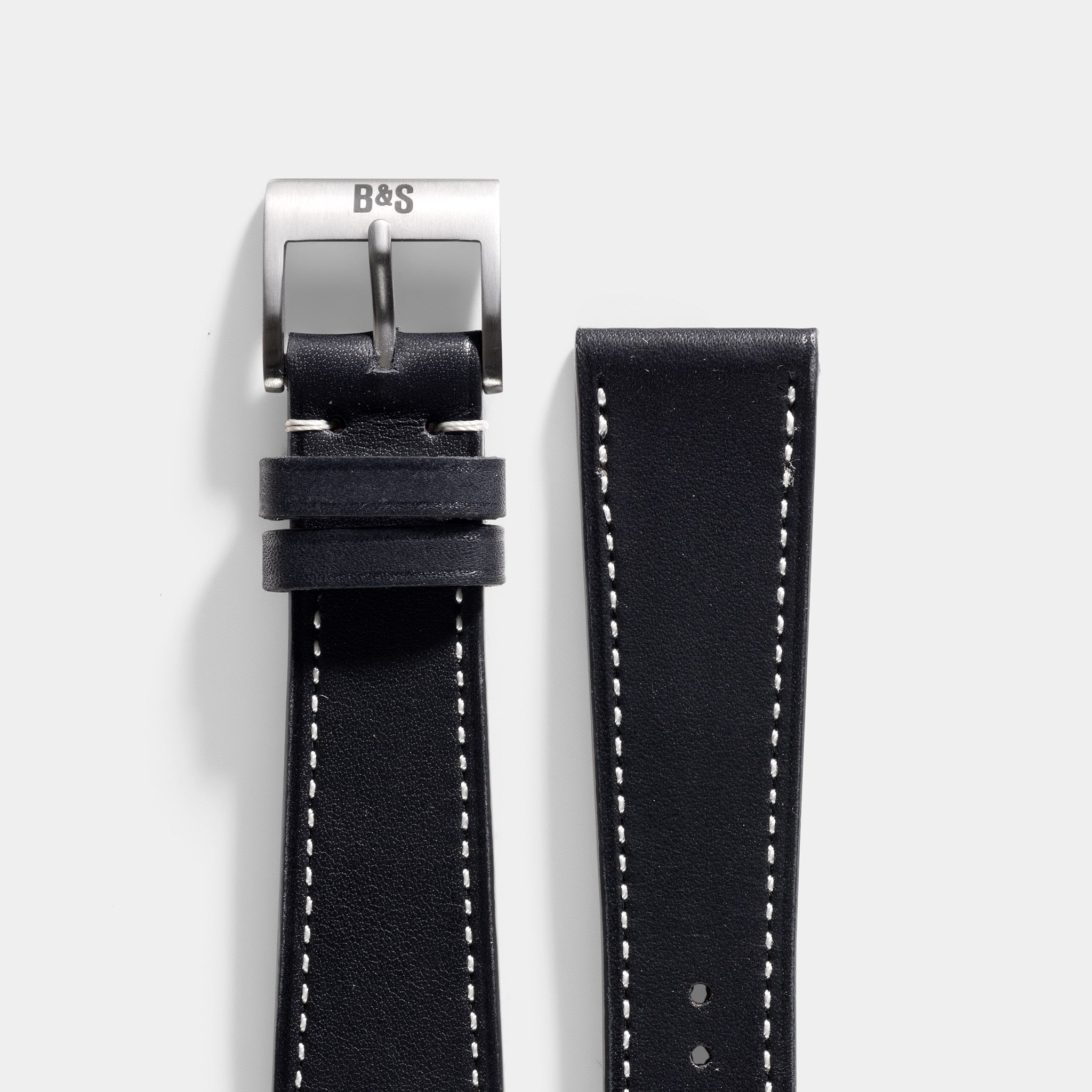 Barenia Black Leather Watch Strap