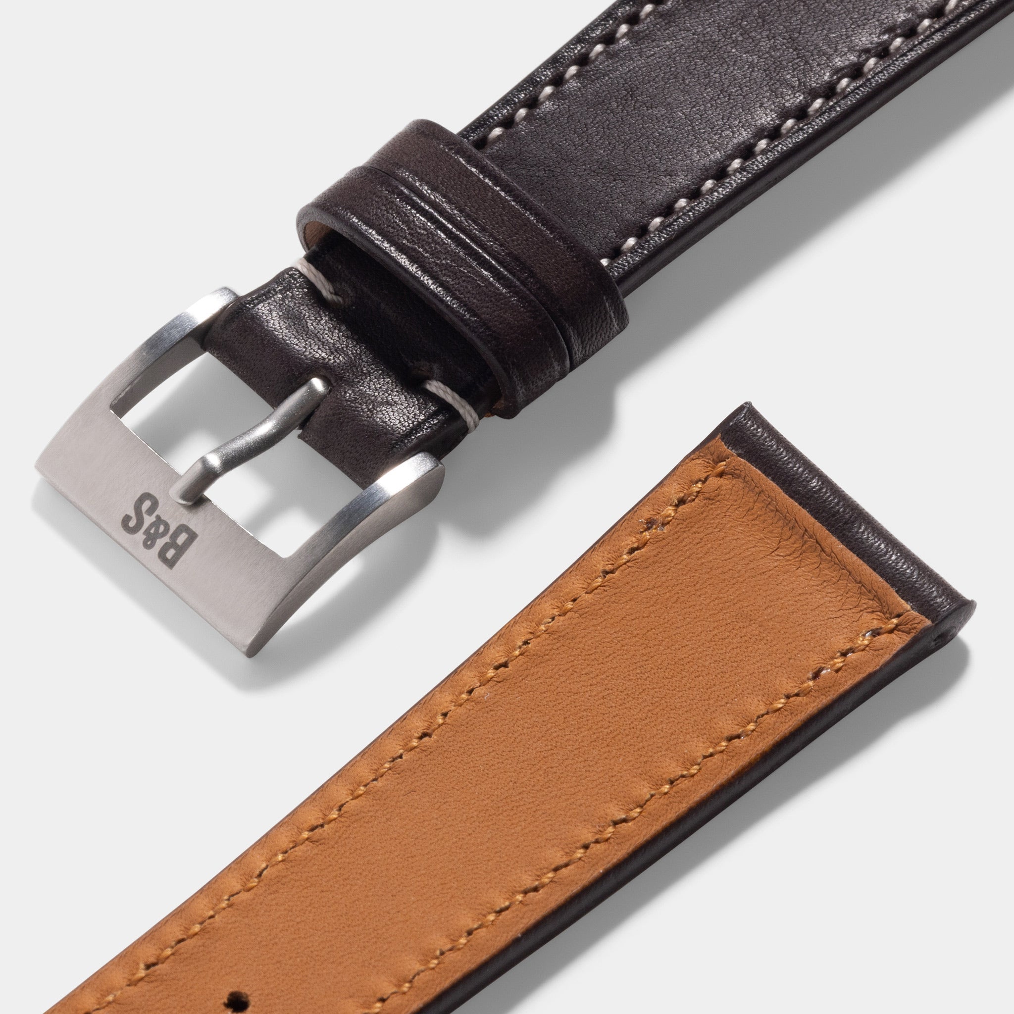 Barenia Dark Brown Leather Watch Strap