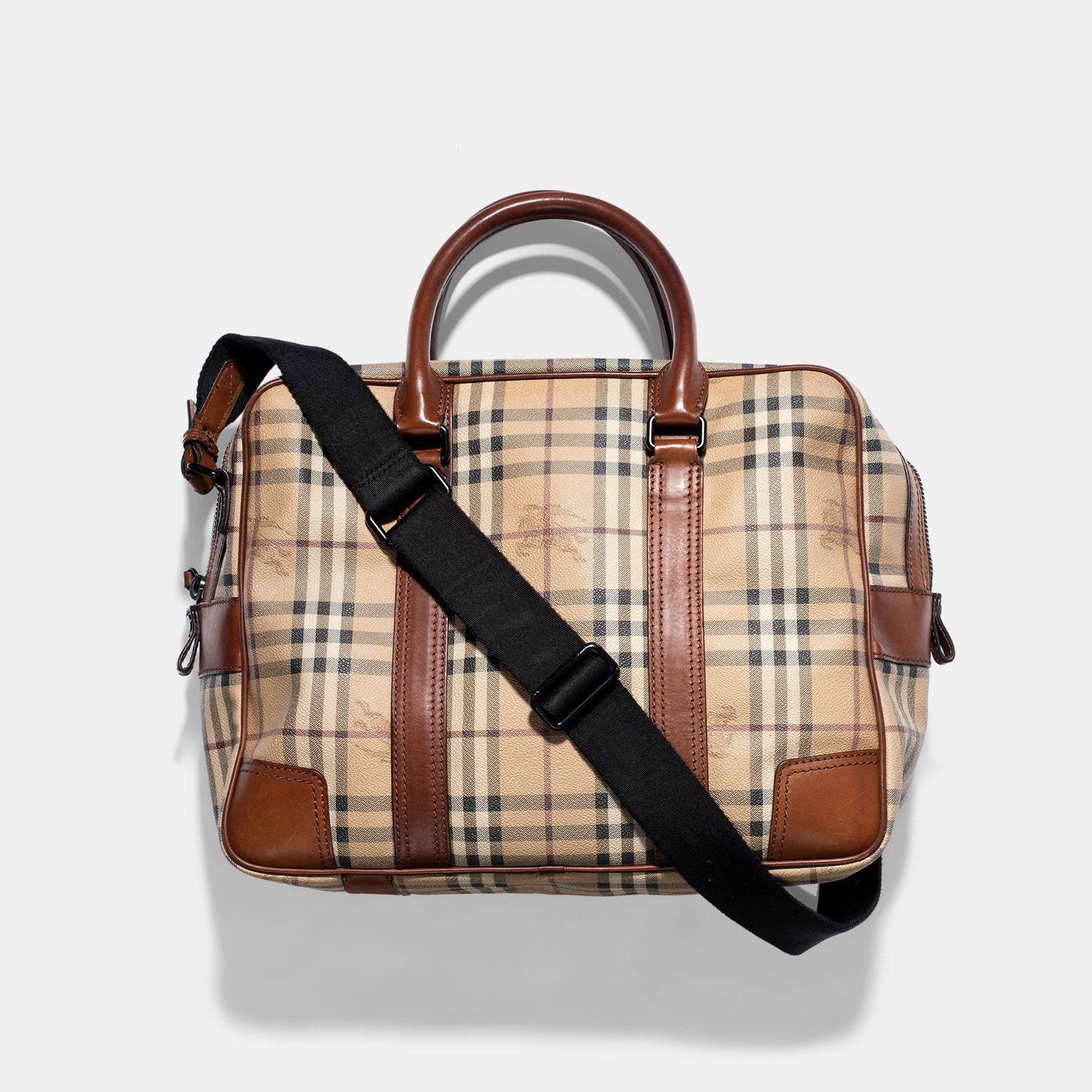 Burberry Vintage Haymarket Check Messenger Bag in Natural for Men