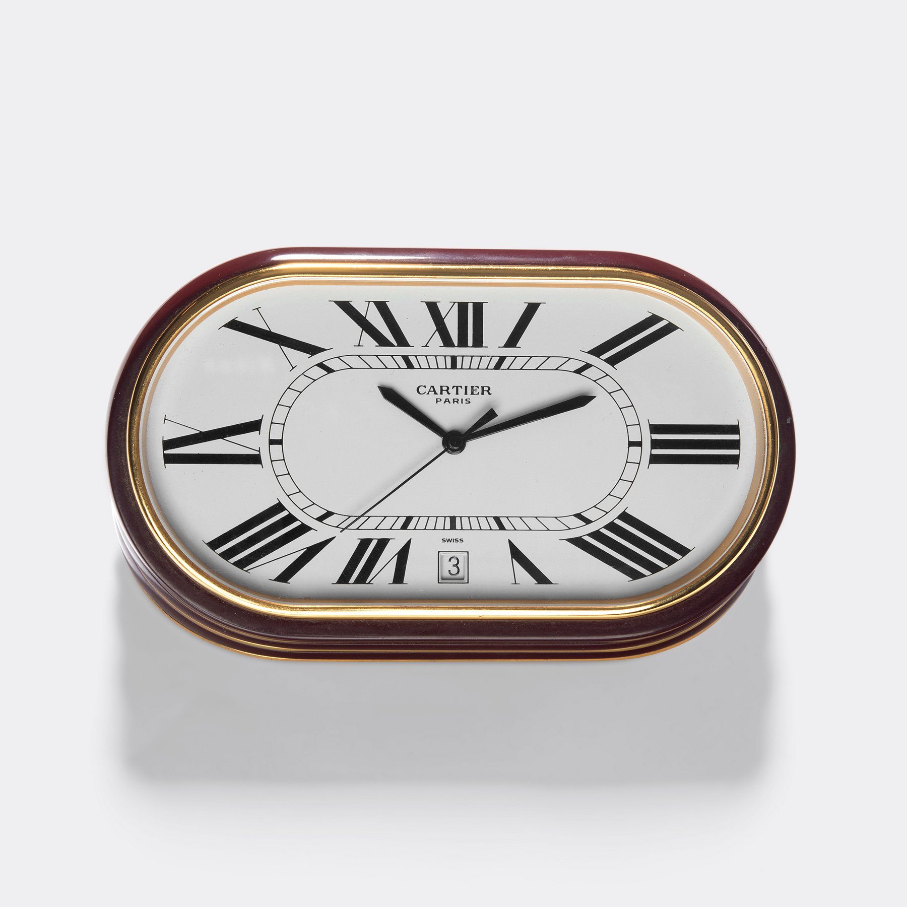 Cartier Paris Enamel Accordion Desk Clock