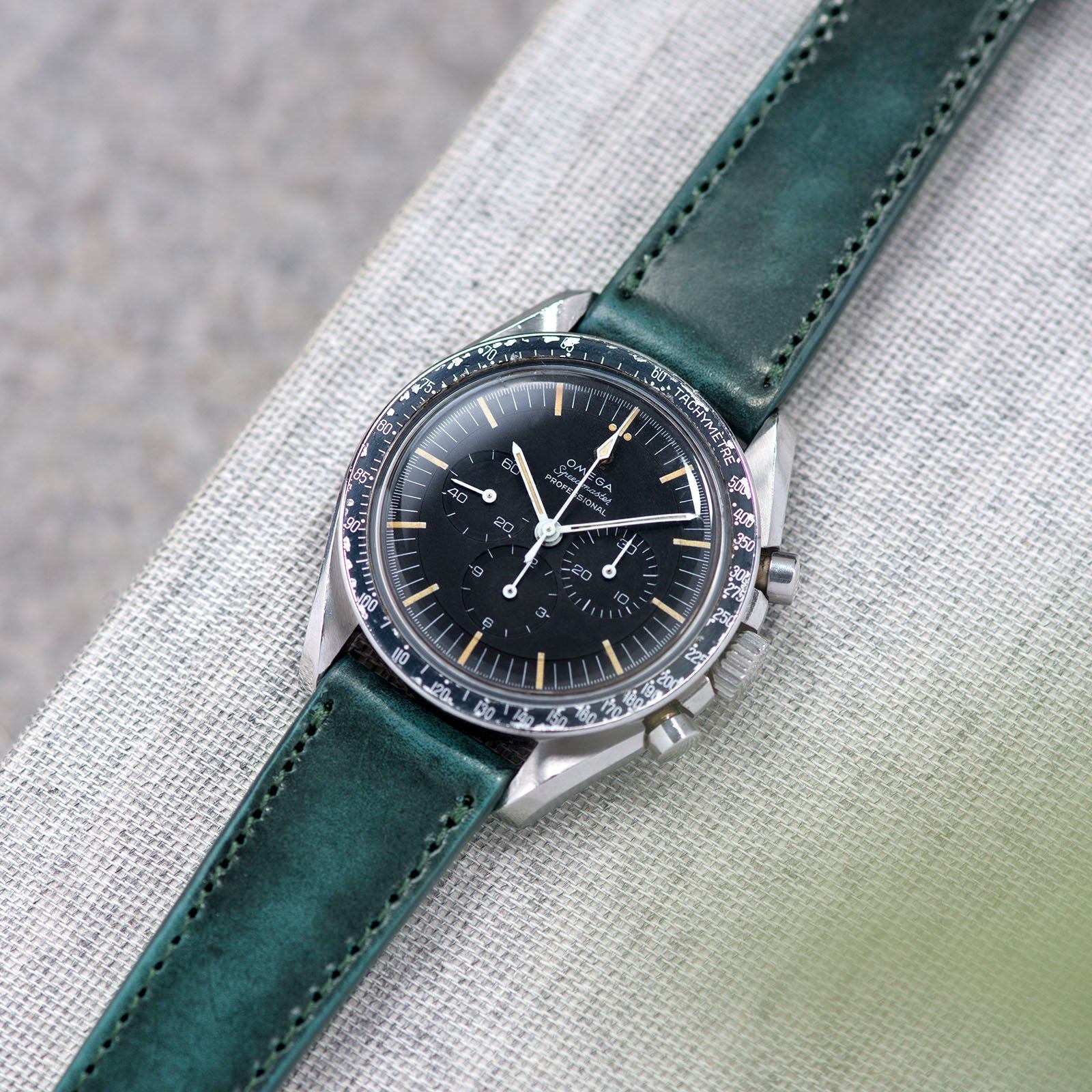 Degrade Copper Green Leather Watch Strap