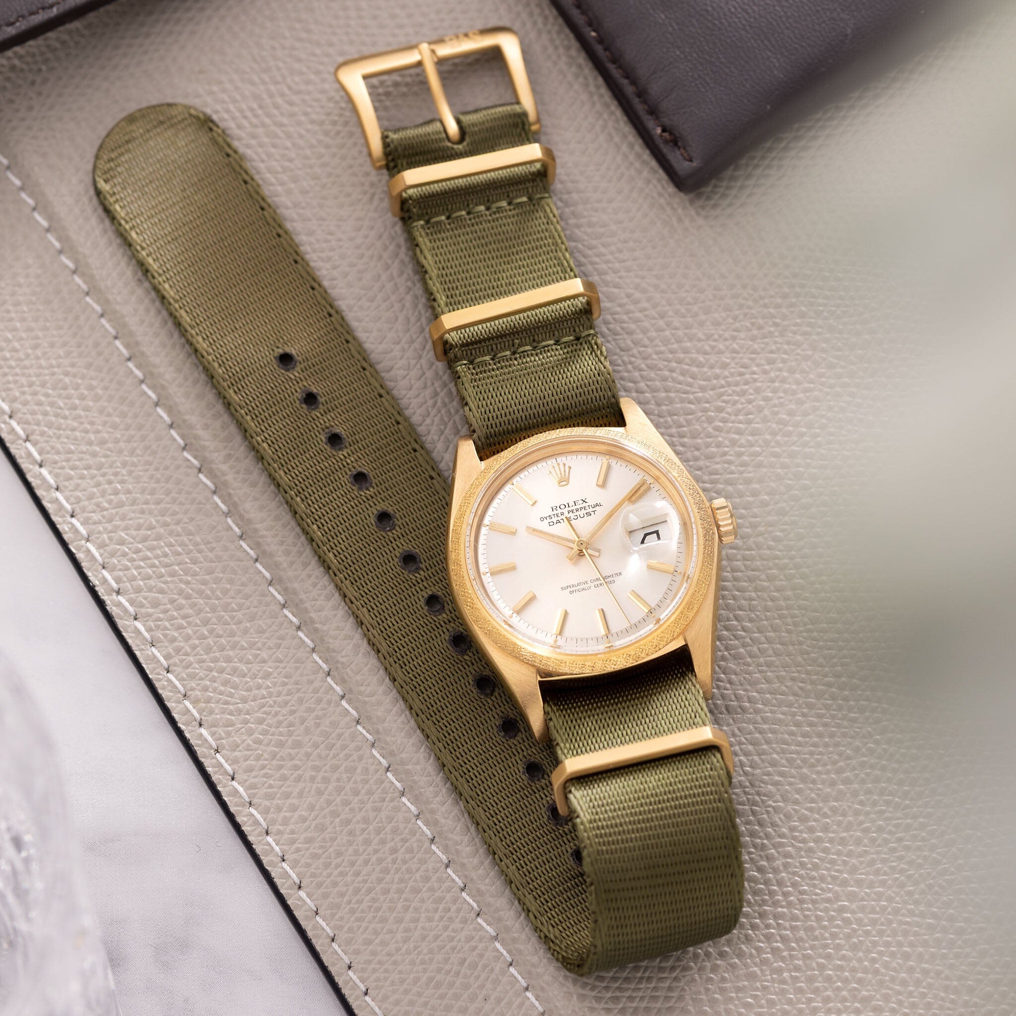 Gold watch strap best sale