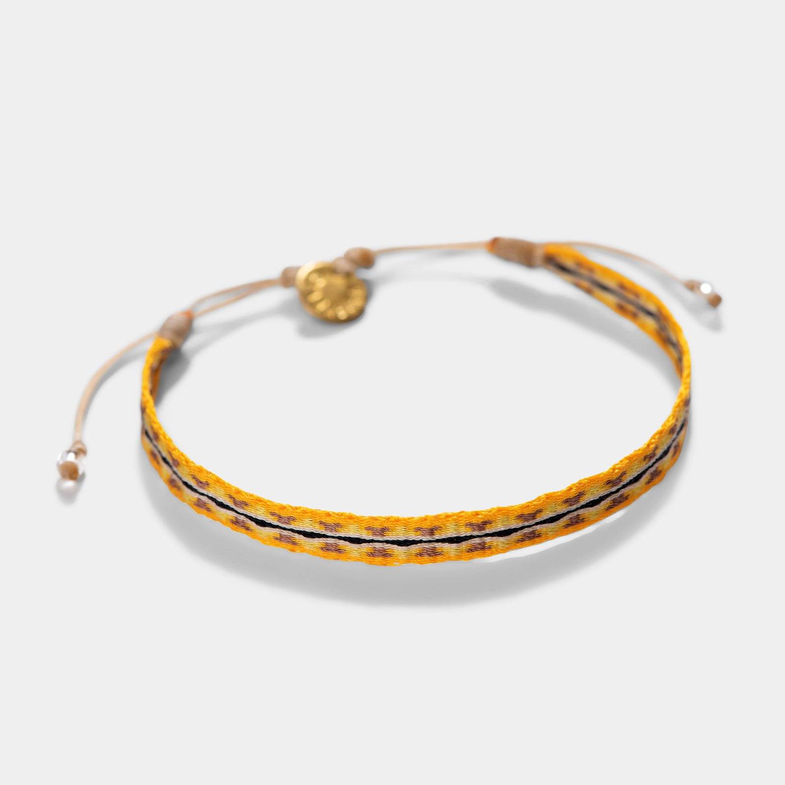 Guanabana Handmade Woven Bracelet Yellow Copper