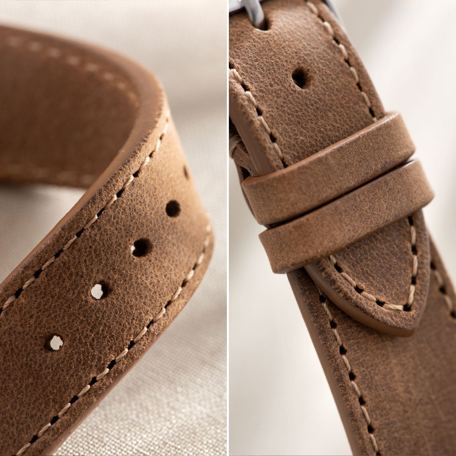 Cinnamon Brown Leather Watch Strap