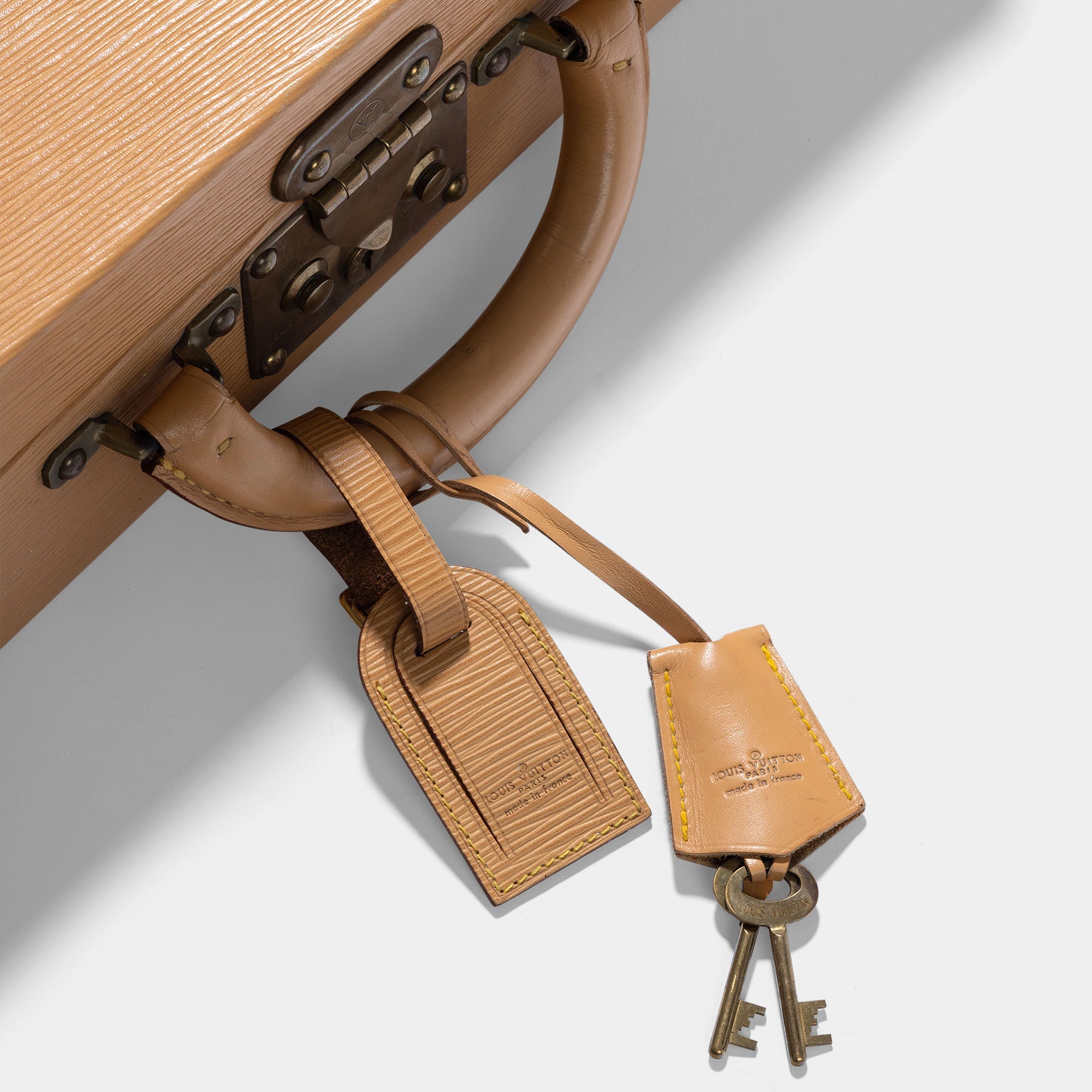 Handmade Real Vachetta Leather Key Bell Clochette Luggage Tag For Handbags